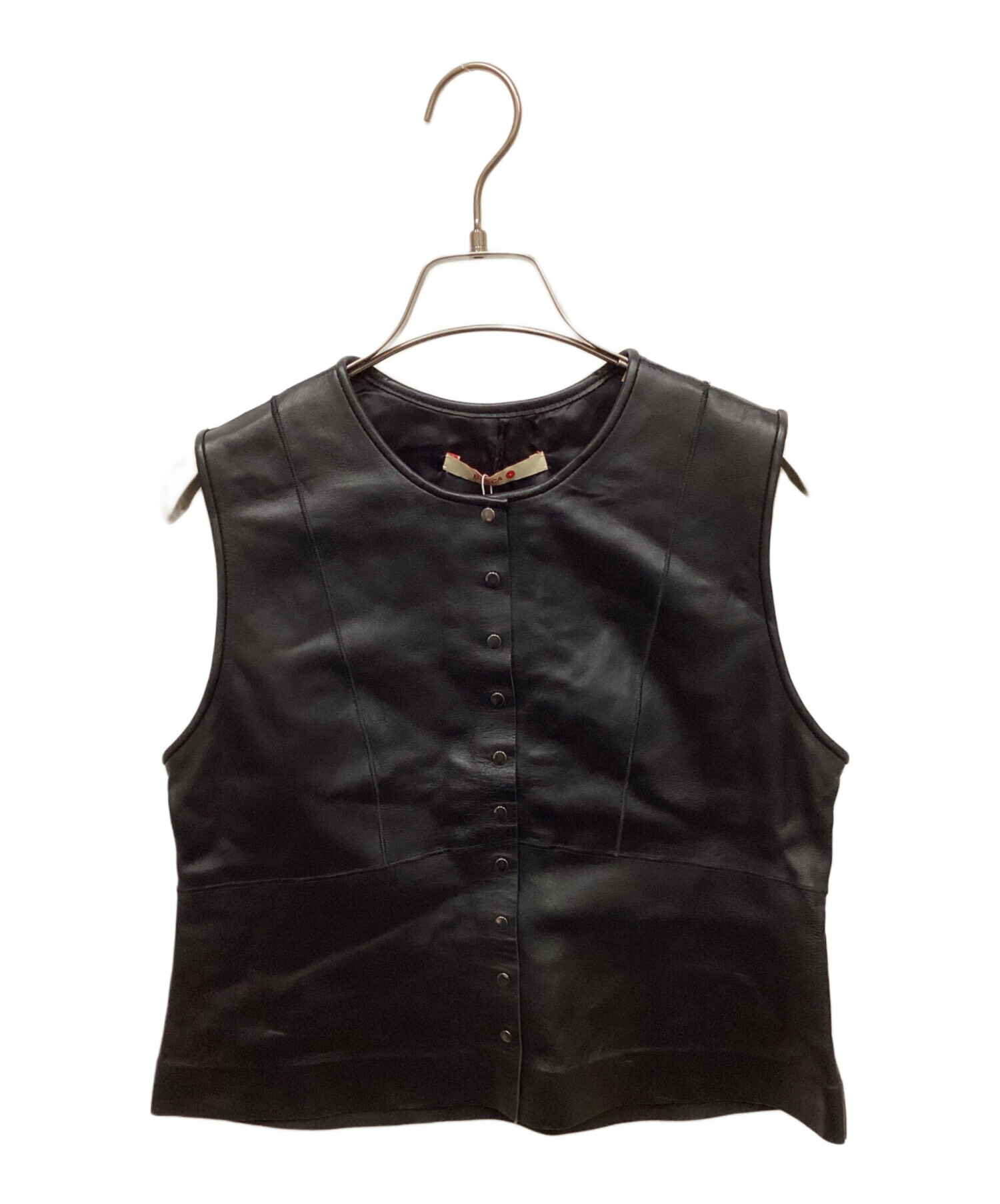 中古・古着通販】BACCA (バッカ) ソフトシープレザー ペプラムベスト