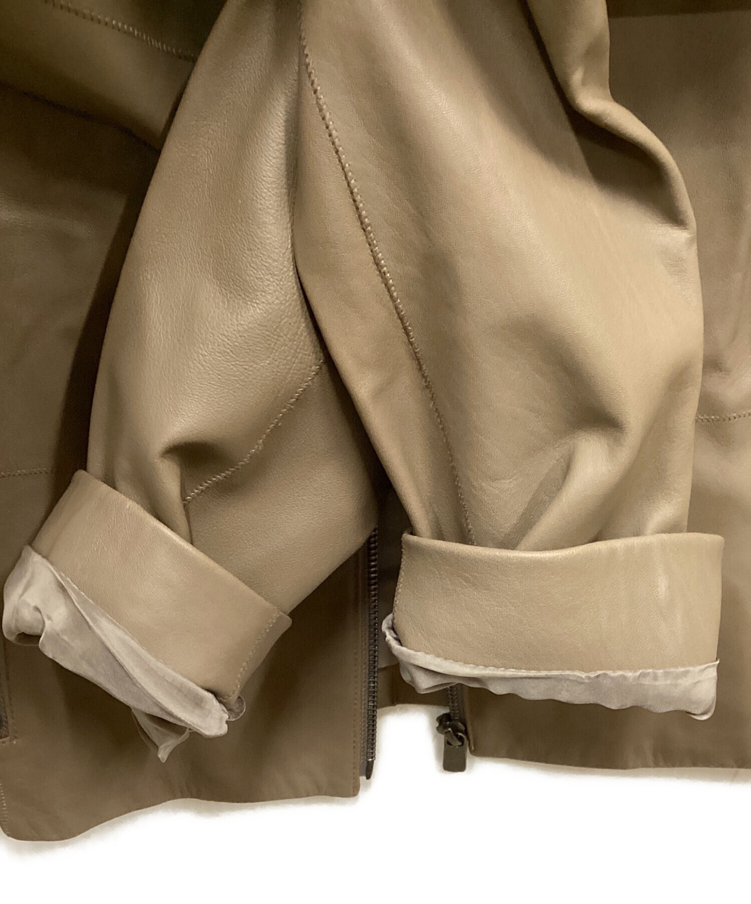 【極美品】Theory セオリー　近年タグ　ジャケット　ラムレザー　カシミヤ混 極美品】Theory セオリー 近年タグ ジャケット ラムレザー カシミヤ混