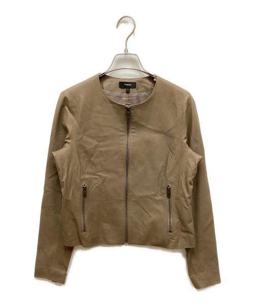 中古・古着通販】theory (セオリー) ラムレザージャケット ブラウン