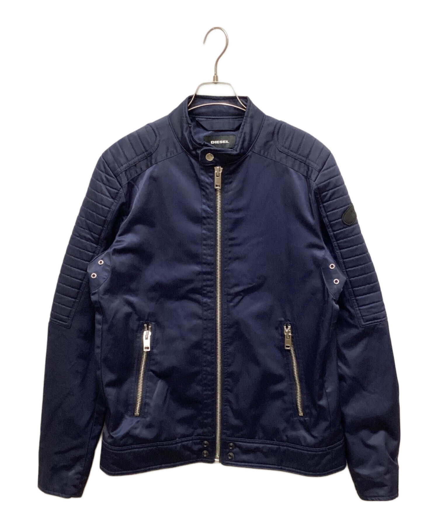 美品　DIESEL ディーゼル　シングルライダース　ナイロン　ネイビー　L 中古・古着通販】DIESEL (ディーゼル) ナイロンシングルライダース