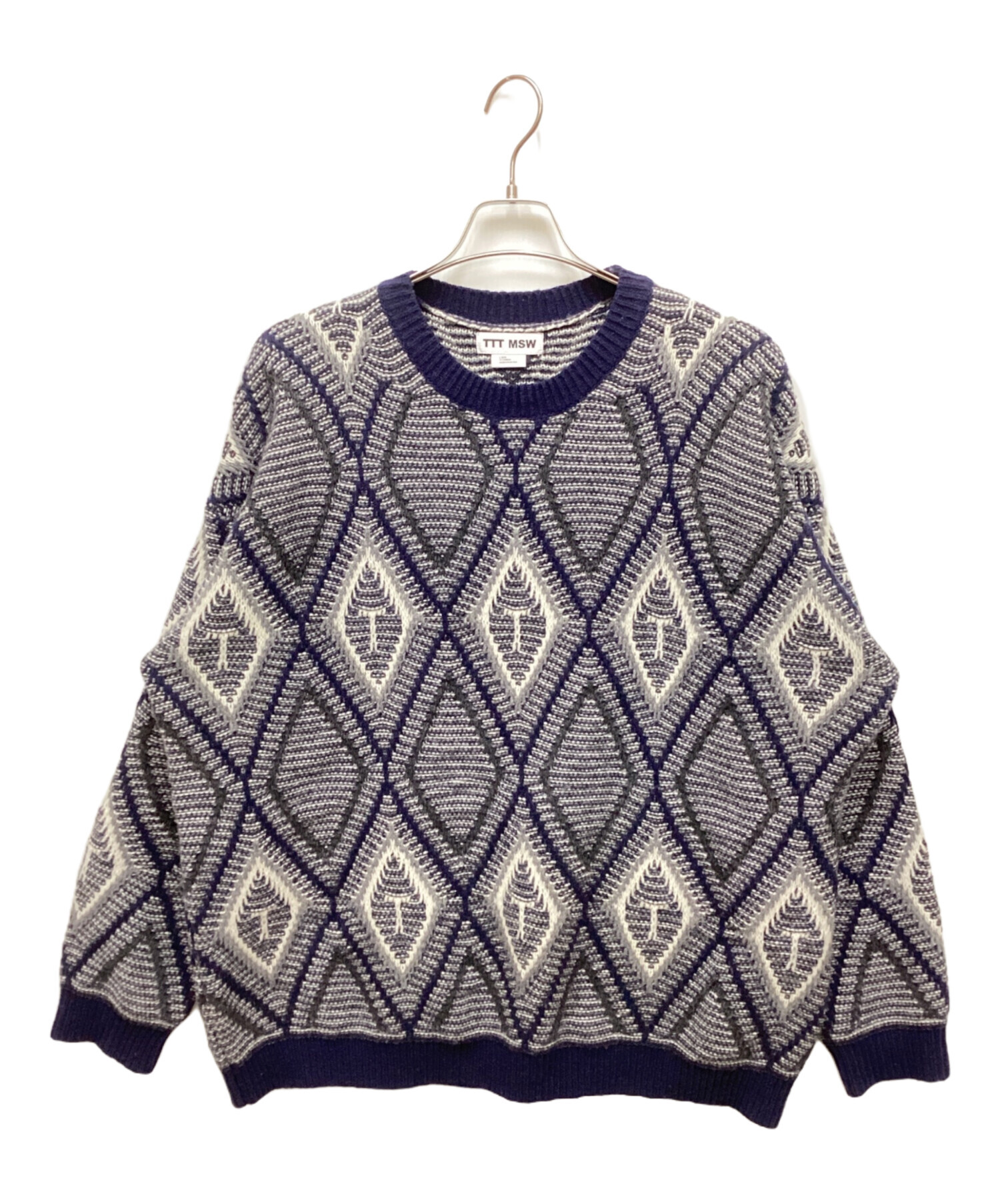 中古・古着通販】TTT MSW (ティー) Diamond pull over knit