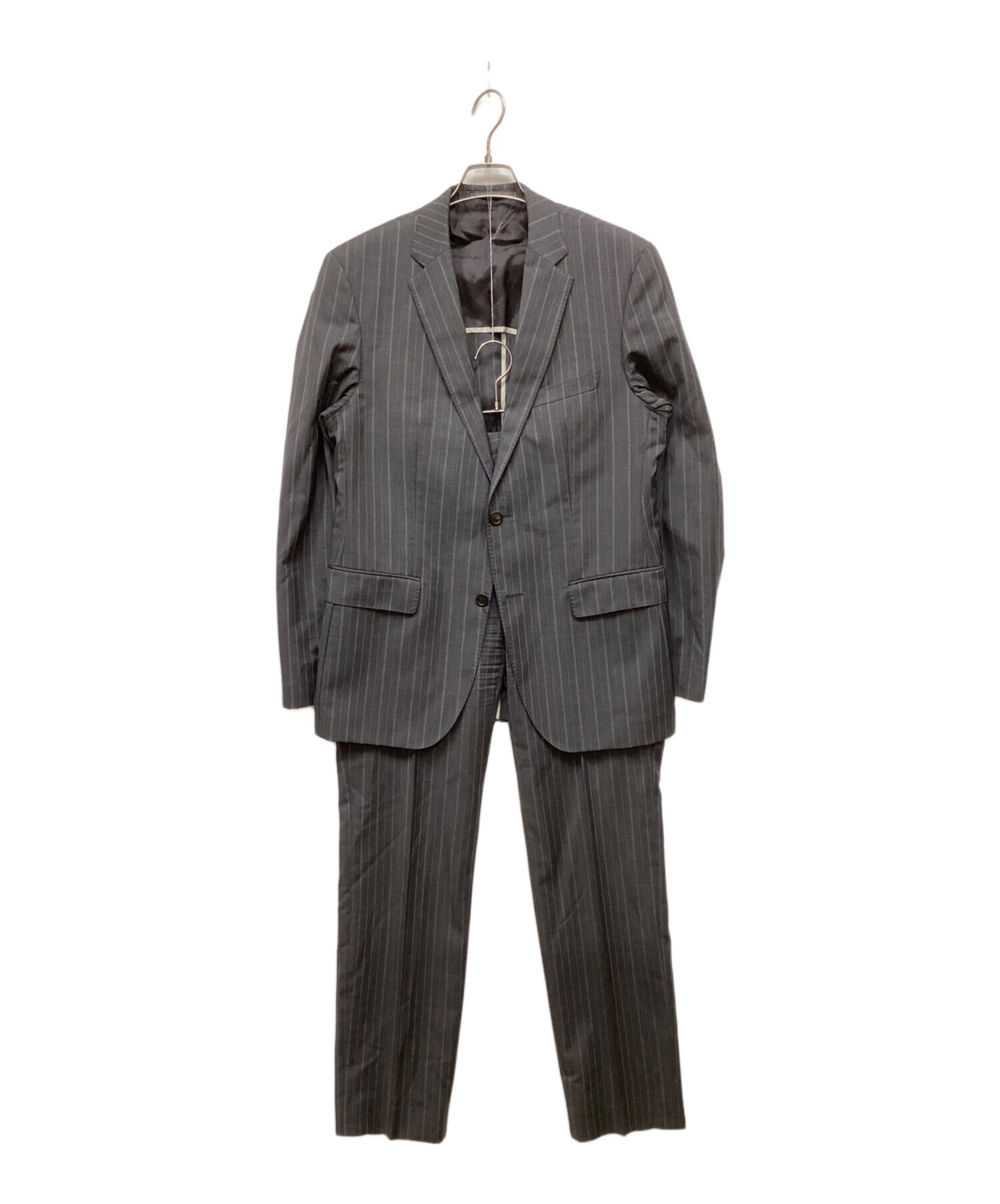 ヒューゴボス　HUGO BOSS グレー ストライプ スーツ ズボン ヒューゴボス HUGO BOSS グレー ストライプ スーツ ズボン
