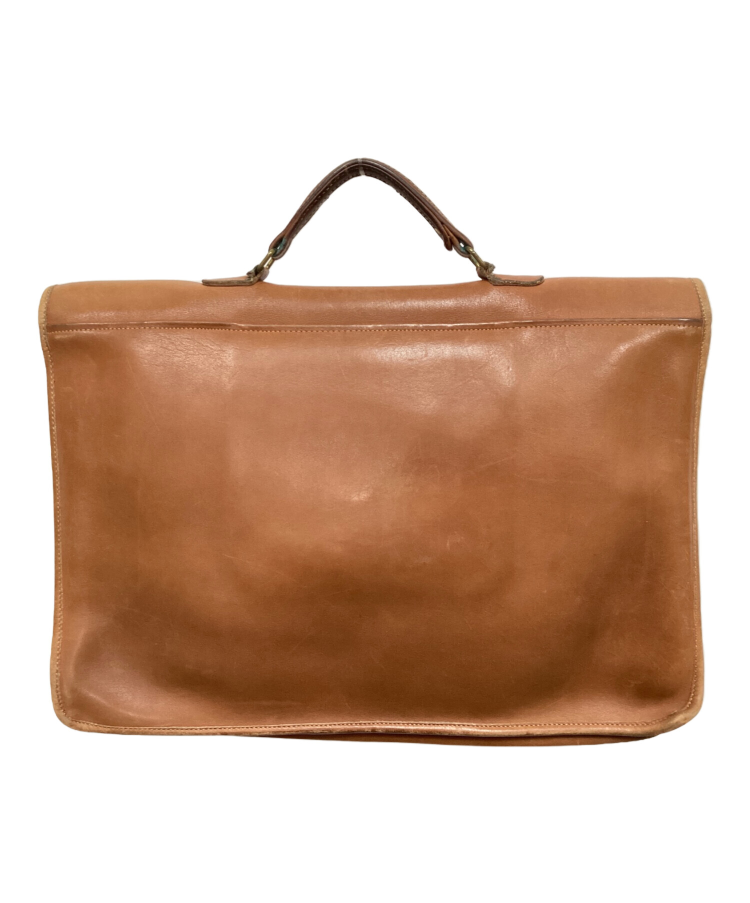 コーチ COACH キャンバス×レザー ブリーフケース ブラウン 中古・古着通販】COACH (コーチ) ブリーフケース ブラウン｜ブランド