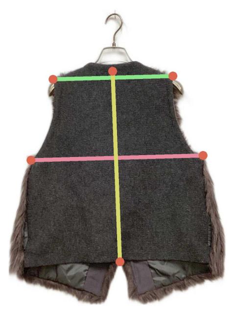 極美品♪ADAWAS アダワス エコファージレ Free モーヴピンク系 異素材