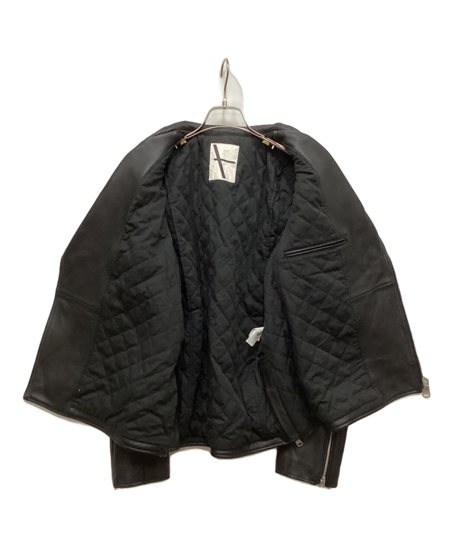 [新品タグ付き]AZUL by moussy ダブルライダースジャケット 羊革 中古・古着通販】AZUL by moussy (アズールバイマウジー) ラムレザー