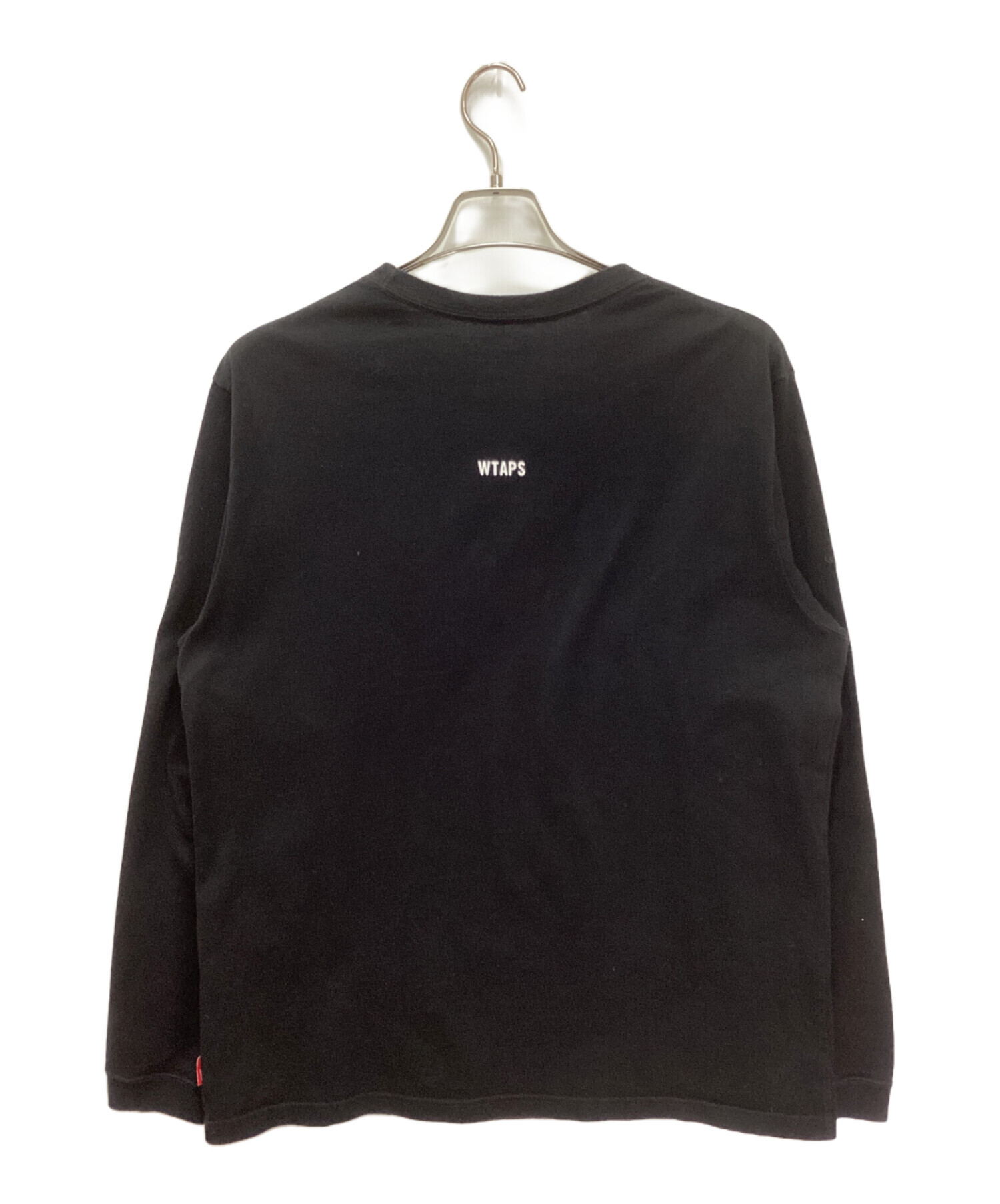 ダブルタップス WTAPS フットボール Tシャツ ロンT 長袖　黒 ブラック 中古・古着通販】WTAPS (ダブルタップス) ロゴプリント長袖Tシャツ