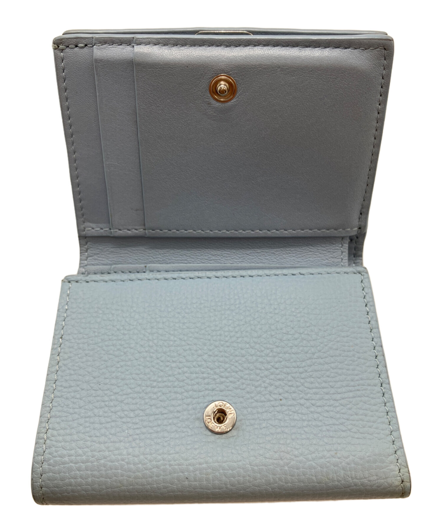 LOEWE ロエベ トライフォールド ウォレット グレー×ブルー LOEWE トライフォールドウォレット｜トゥモローランド 公式通販