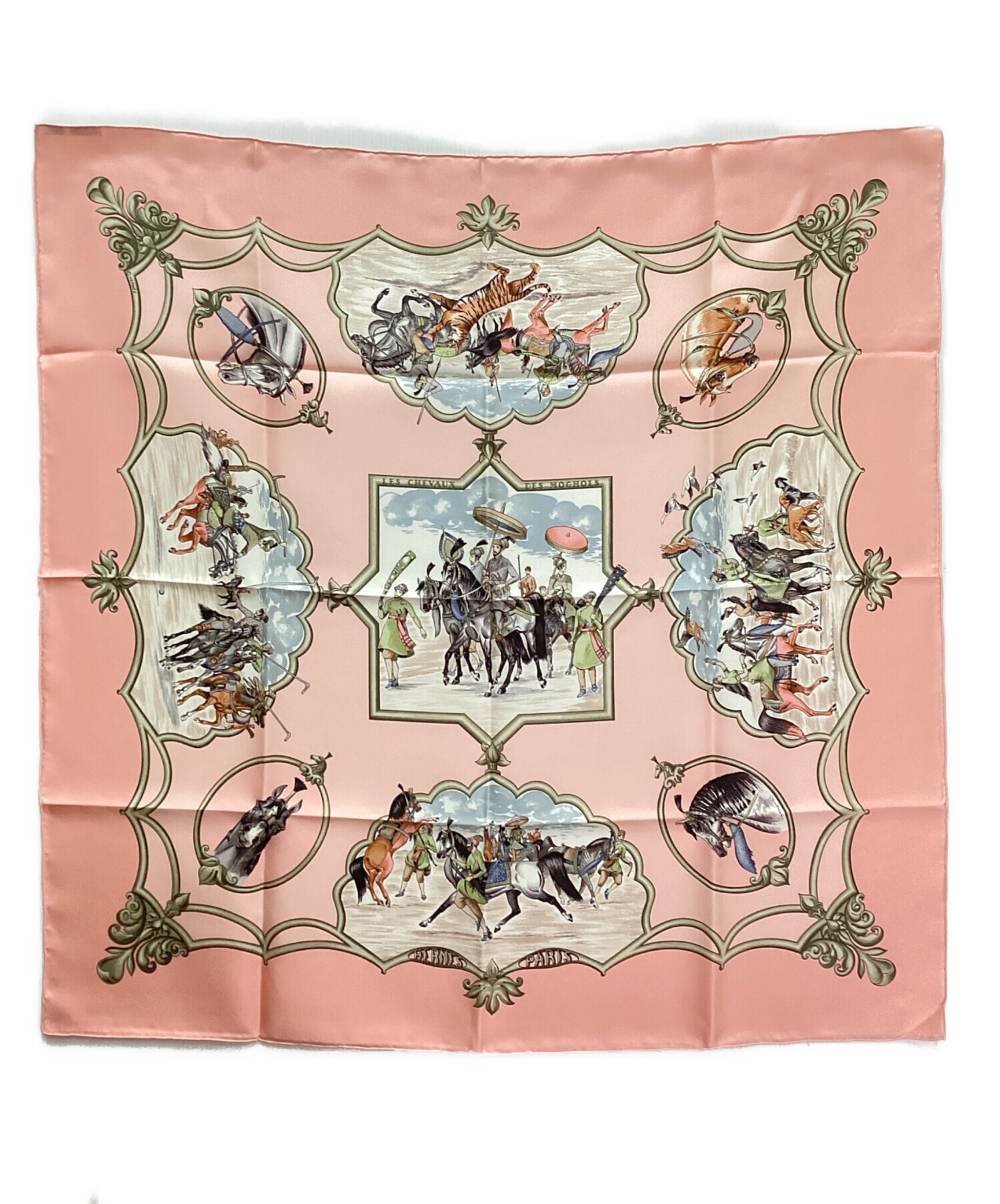 エルメス カレ90 1960年代ヴィンテージ 中古・古着通販】HERMES (エルメス) カレ90 ピンク｜ブランド・古着