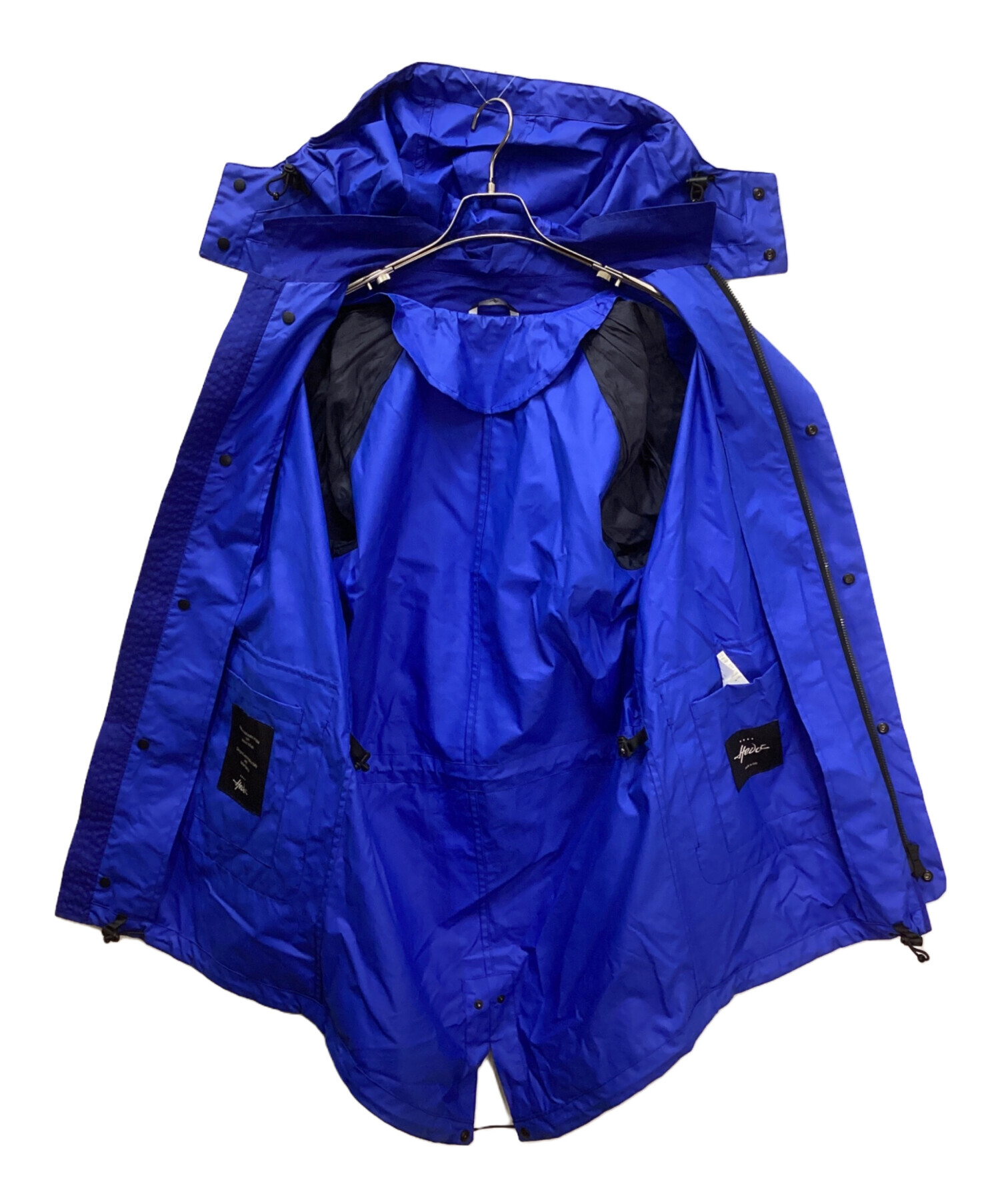 さかい中古【hevo イーヴォ フーデットコート】 中古・古着通販】Hevo (イーヴォ) フーデッドコート ブルー サイズ:50