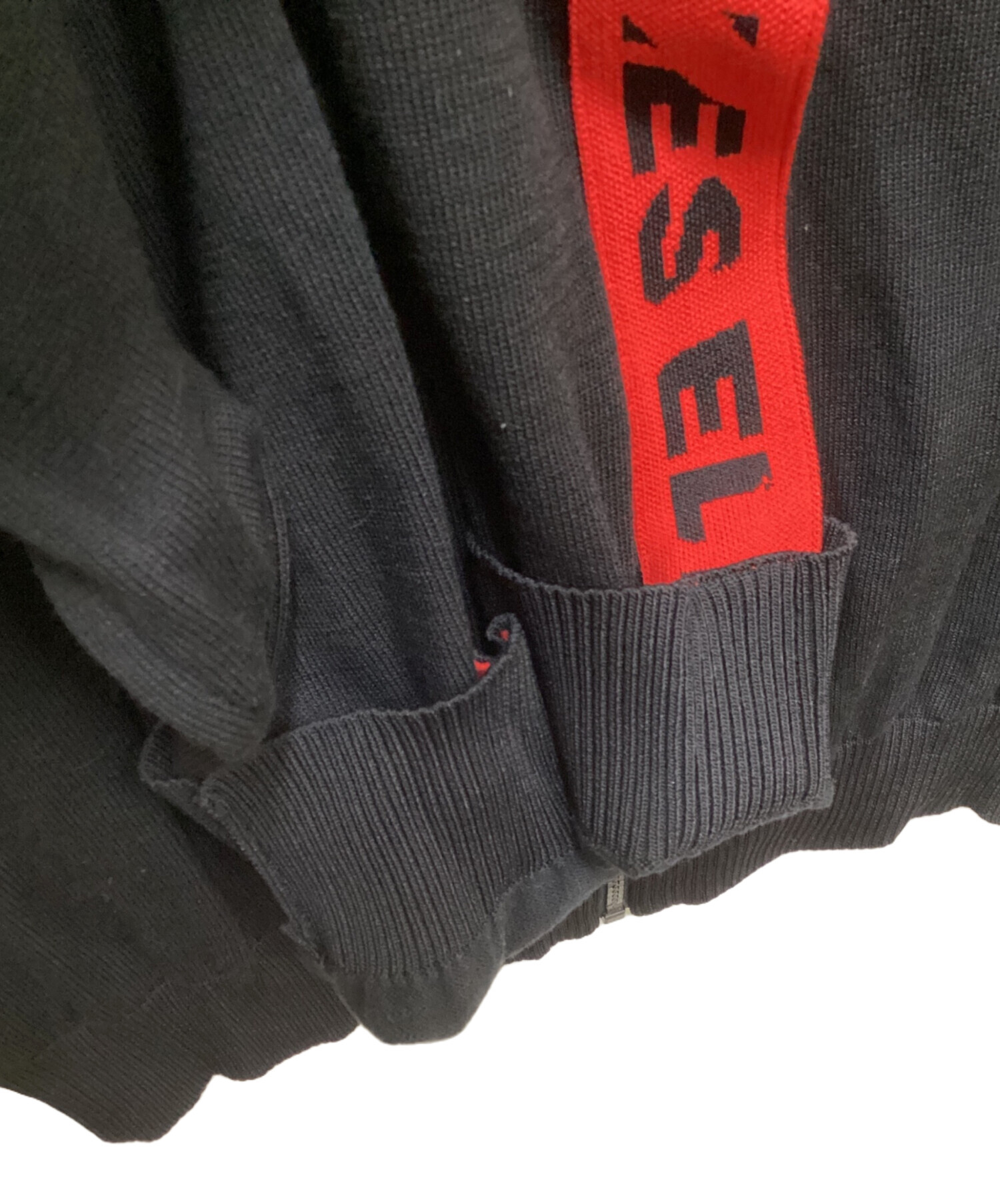 中古・古着通販】DIESEL (ディーゼル) フルジップニット ブラック 