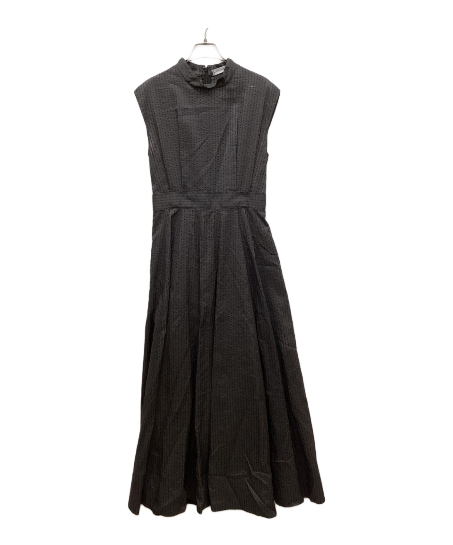 中古・古着通販】ebure (エブール) ストライプワンピース グレー