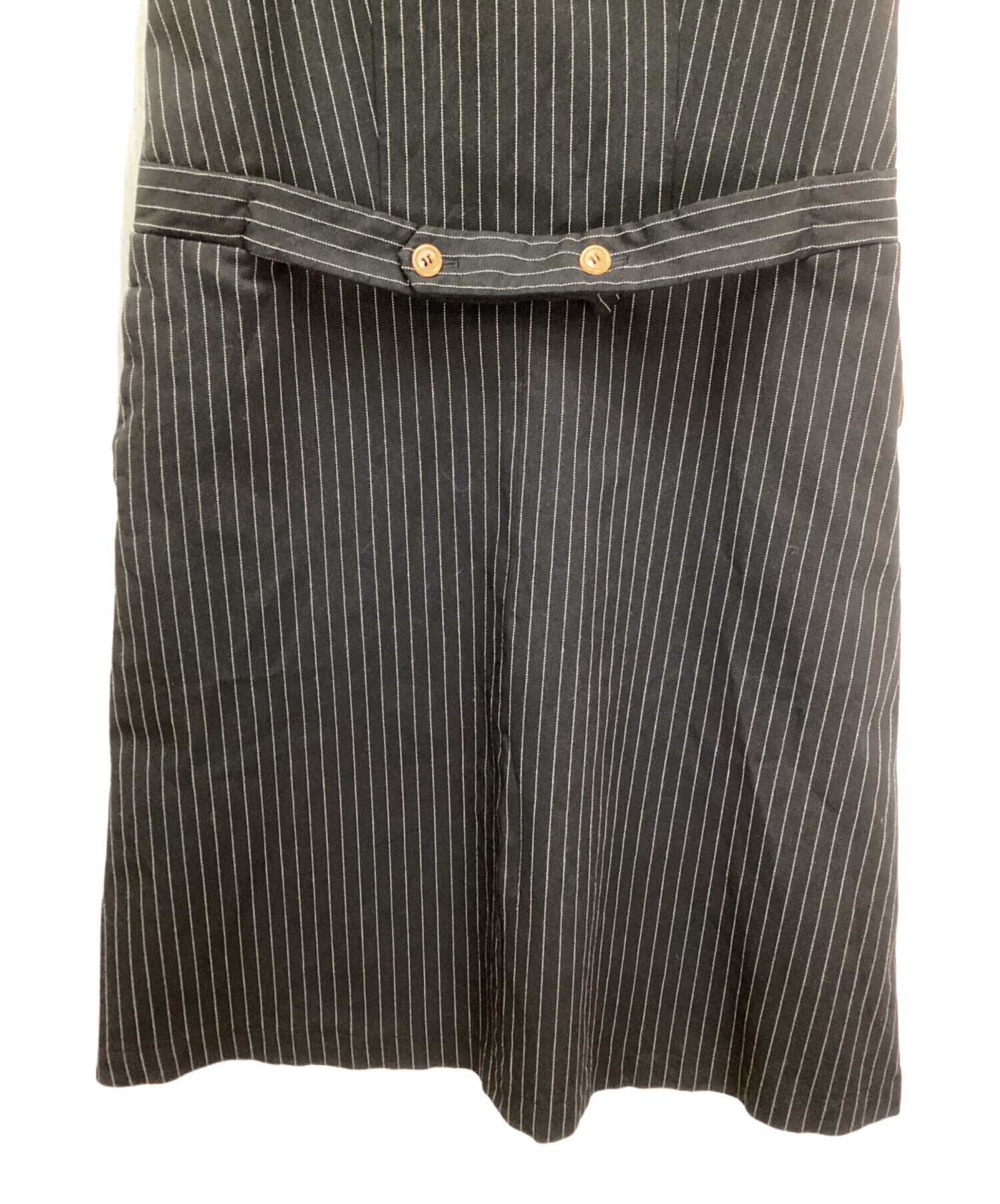 ★★お取り置き品★★コムデギャルソン　グレー ストライプ ノースリーブワンピース 中古・古着通販】COMME des GARCONS COMME des GARCONS