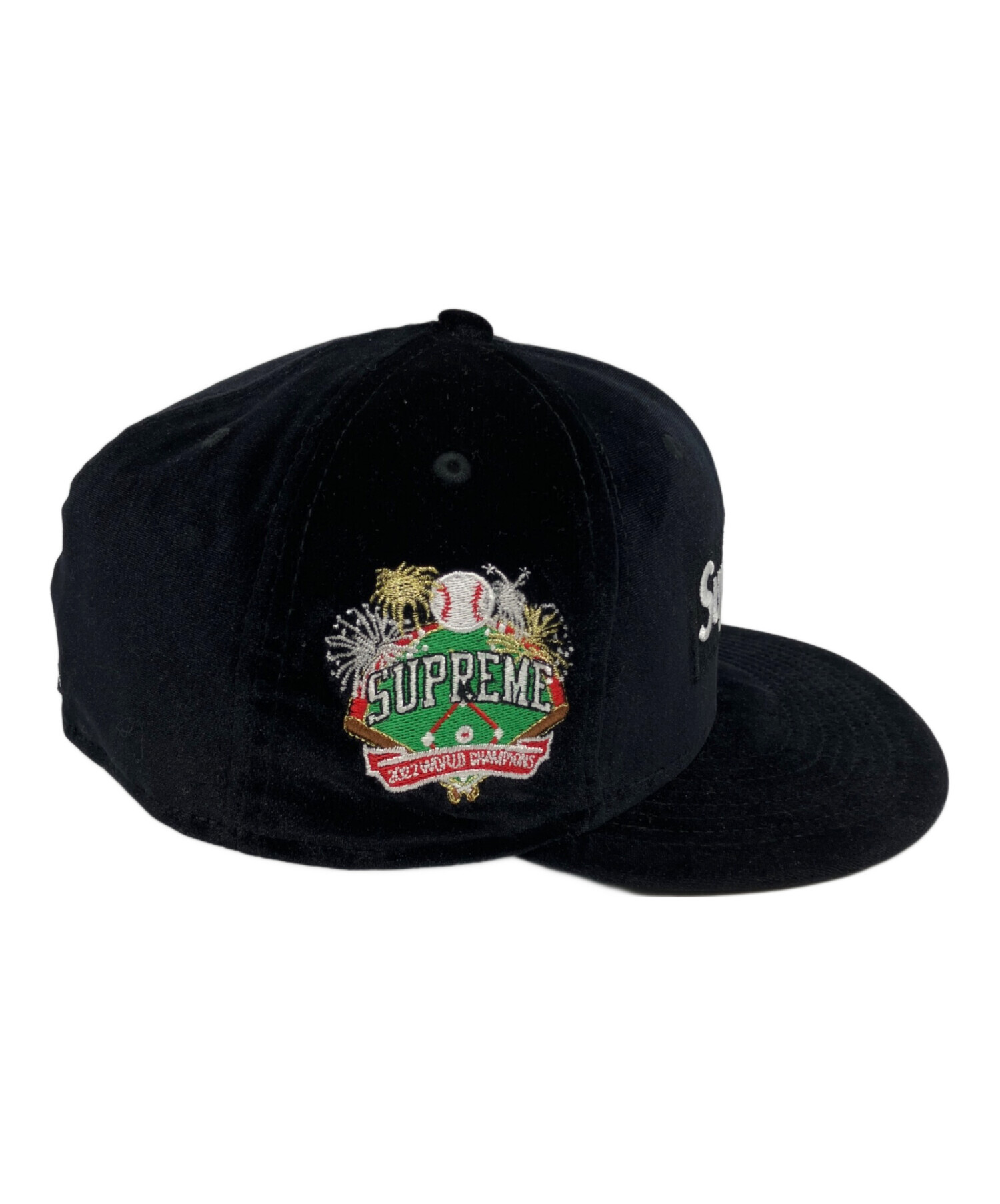 [中古美品] 20aw Supreme box logoベロアキャップ 黒 中古・古着通販】SUPREME (シュプリーム) New Era (ニューエラ) VELOUR