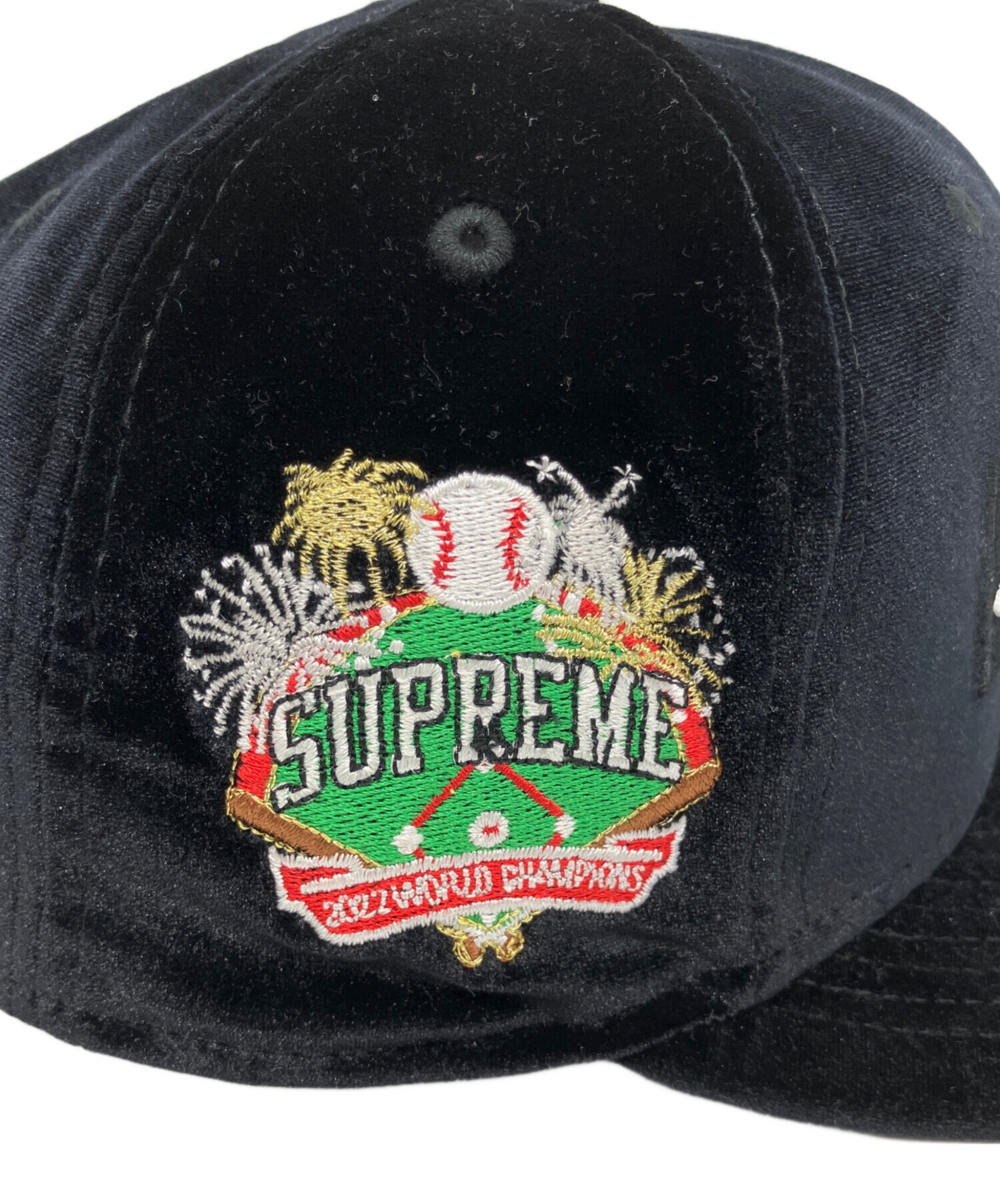[中古美品] 20aw Supreme box logoベロアキャップ 黒 中古・古着通販】SUPREME (シュプリーム) New Era (ニューエラ) VELOUR