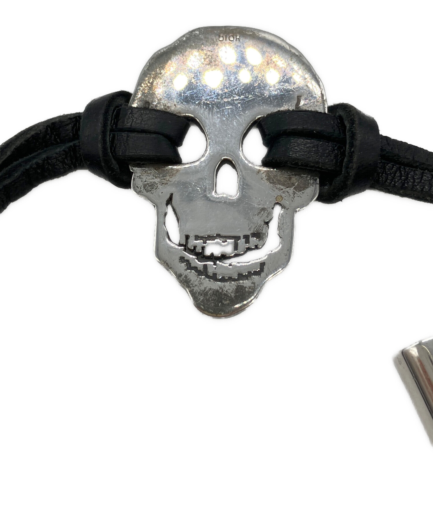 【BIGお買い物ラリー★30%OFFセール中】ディオール・オム DIOR HOMME ケーストロッター ブラック グレー 灰色 シルバー レディース 中古 中古・古着通販】DIOR HOMME (ディオール オム) スカルネックレス