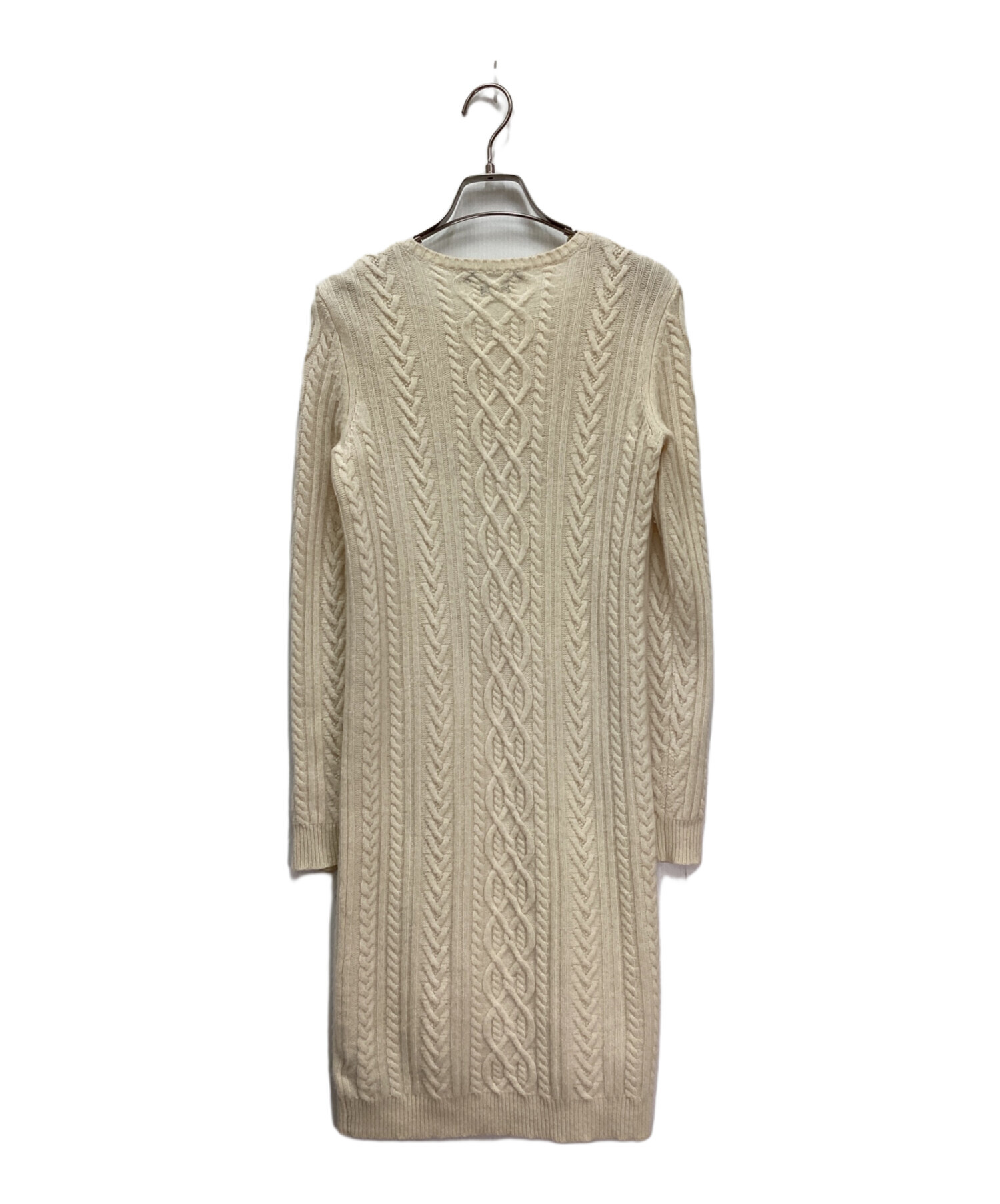 ラルフローレン　カシミヤ混ウール　ロングニットワンピース S黒×アイボリー 中古・古着通販】LAUREN RALPH LAUREN (ローレンラルフローレン