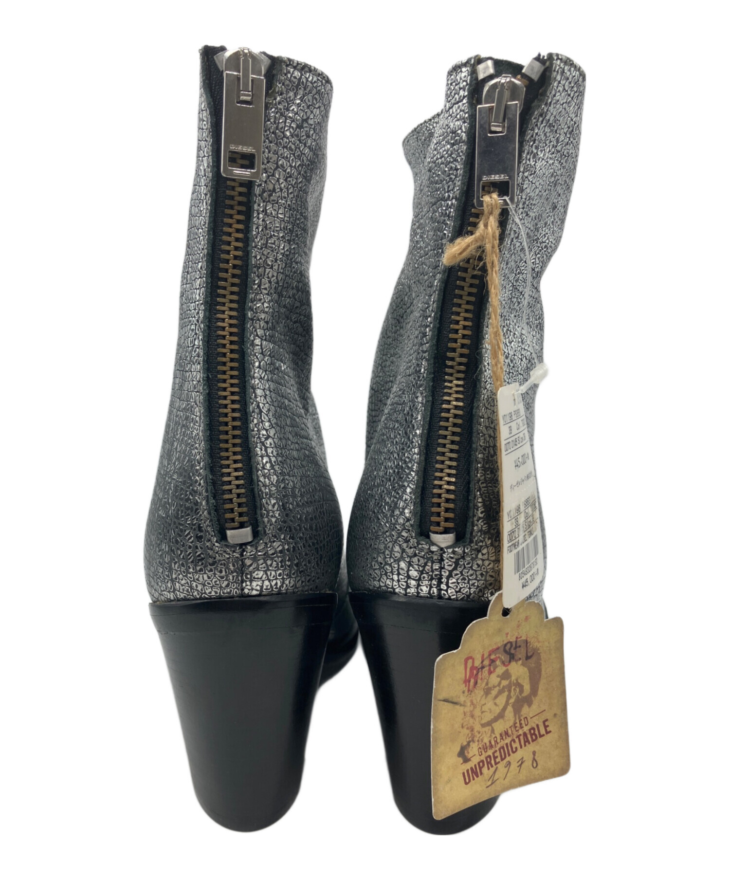 DIESEL シルバーブーツ 39 中古・古着通販DIESEL (ディーゼル 
