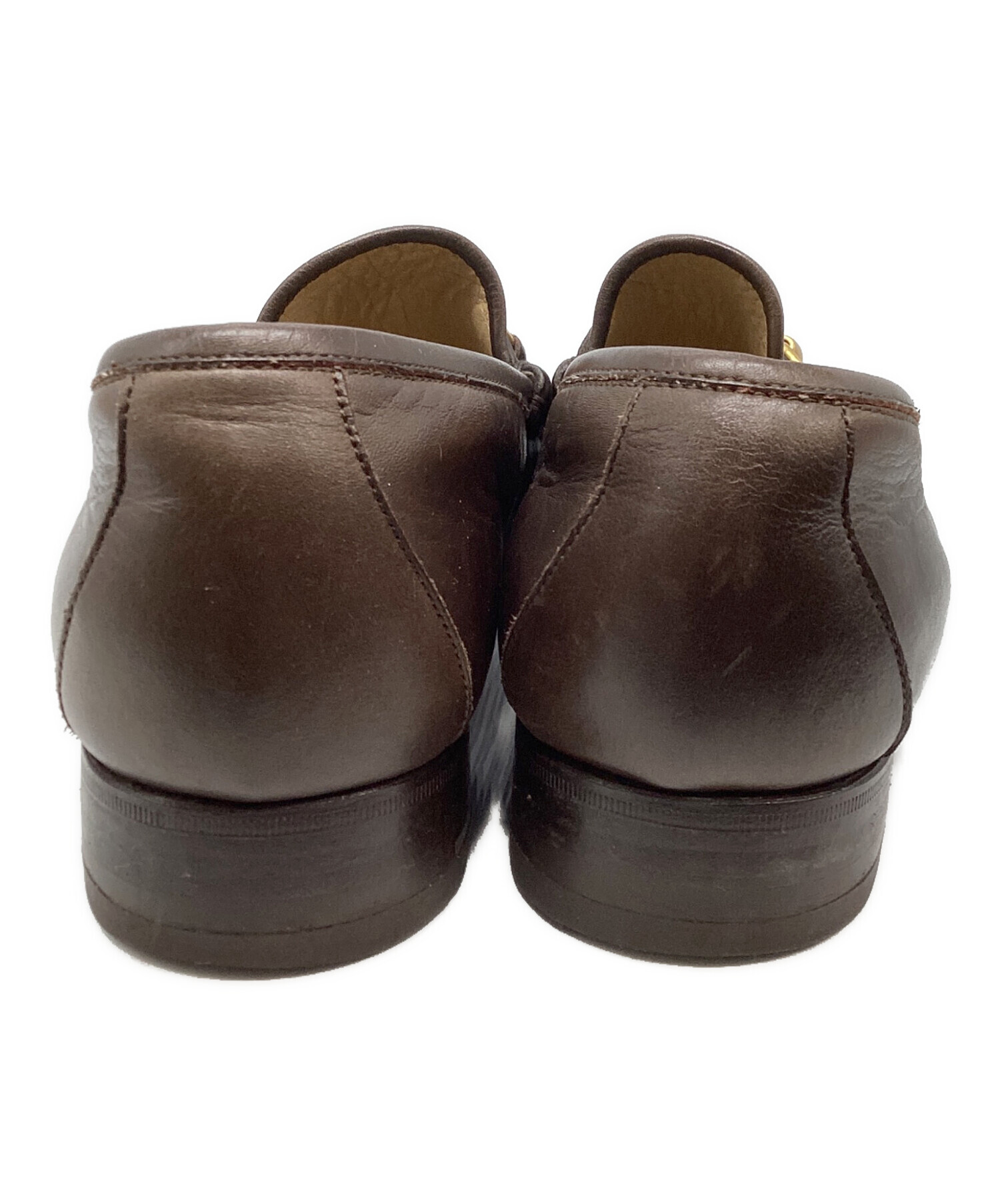 中古・古着通販】GUCCI (グッチ) ビットローファー ブラウン サイズ:7