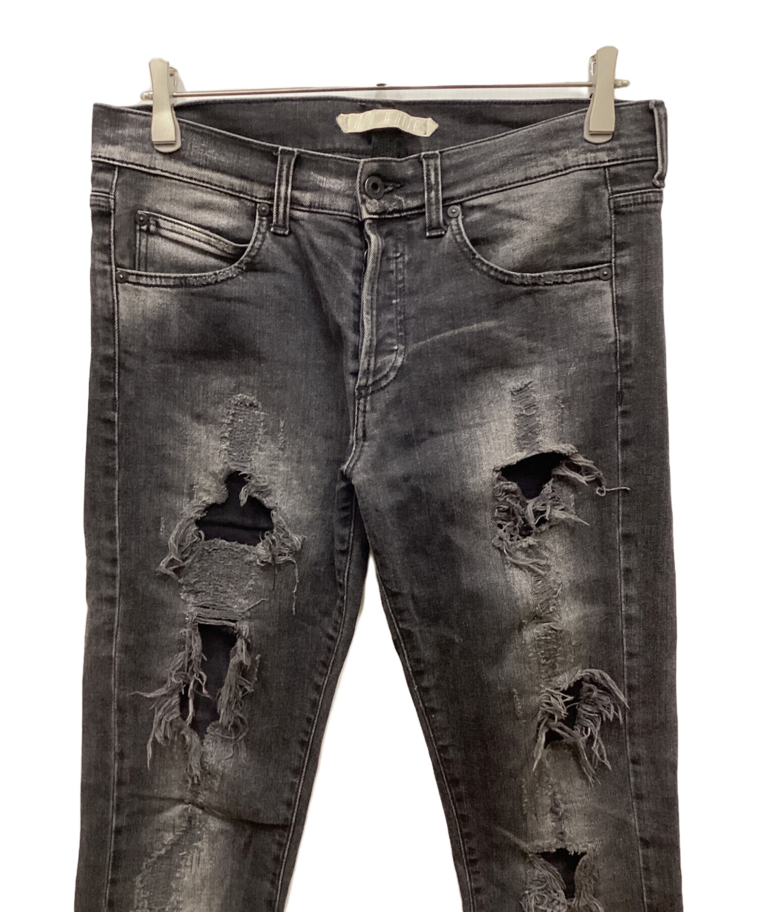 中古・古着通販】OFFWHITE (オフホワイト) デニムパンツ ブラック