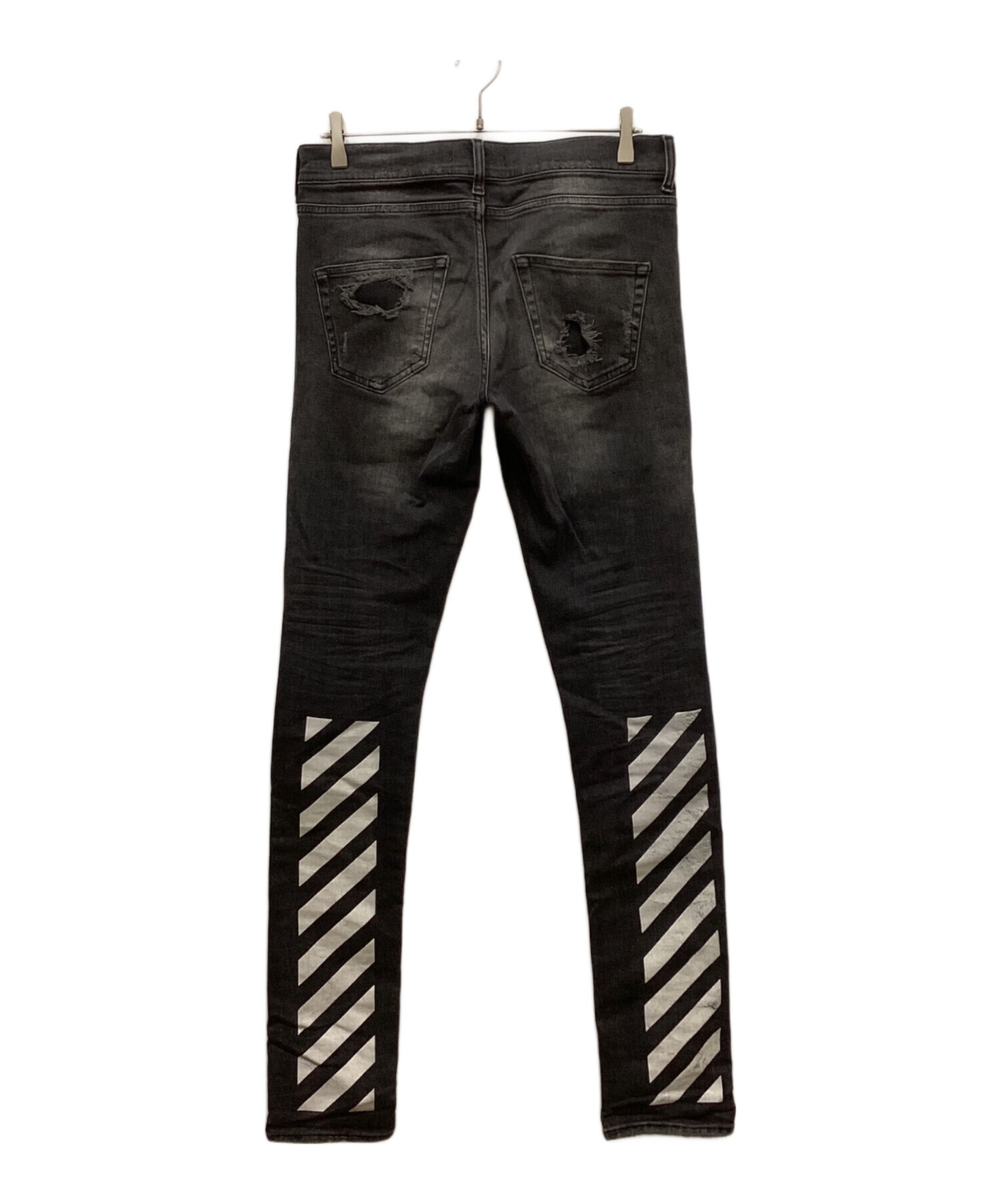 off-whiteブラックデニムM未使用タグ付き 中古・古着通販】OFFWHITE (オフホワイト) デニムパンツ ブラック