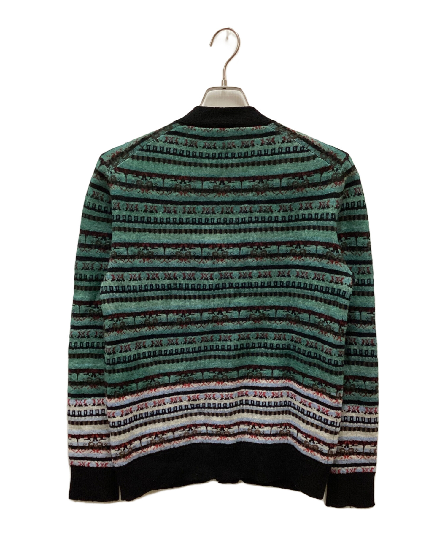 中古・古着通販】sacai (サカイ) ノルディック柄カーディガン グリーン