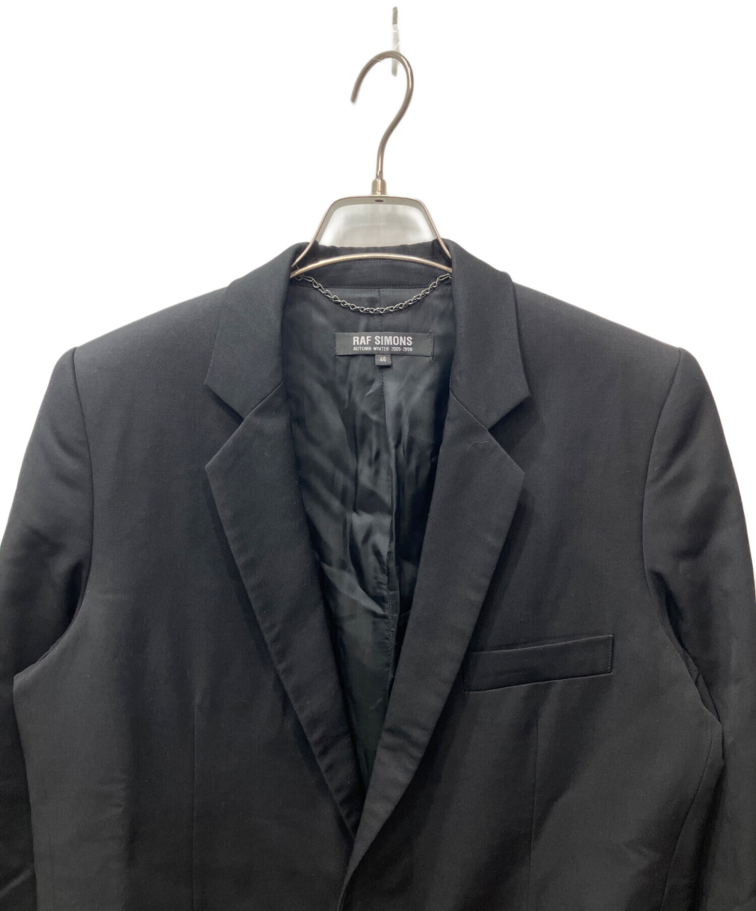 Raf Simons 05AW テーラードジャケット 46 黒 未使用 中古・古着通販】RAF SIMONS (ラフシモンズ) 05AW テーラード