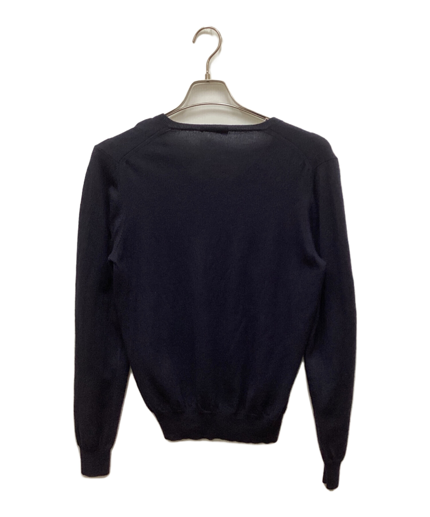 中古・古着通販】PRADA (プラダ) Vネックニット ネイビー サイズ:48