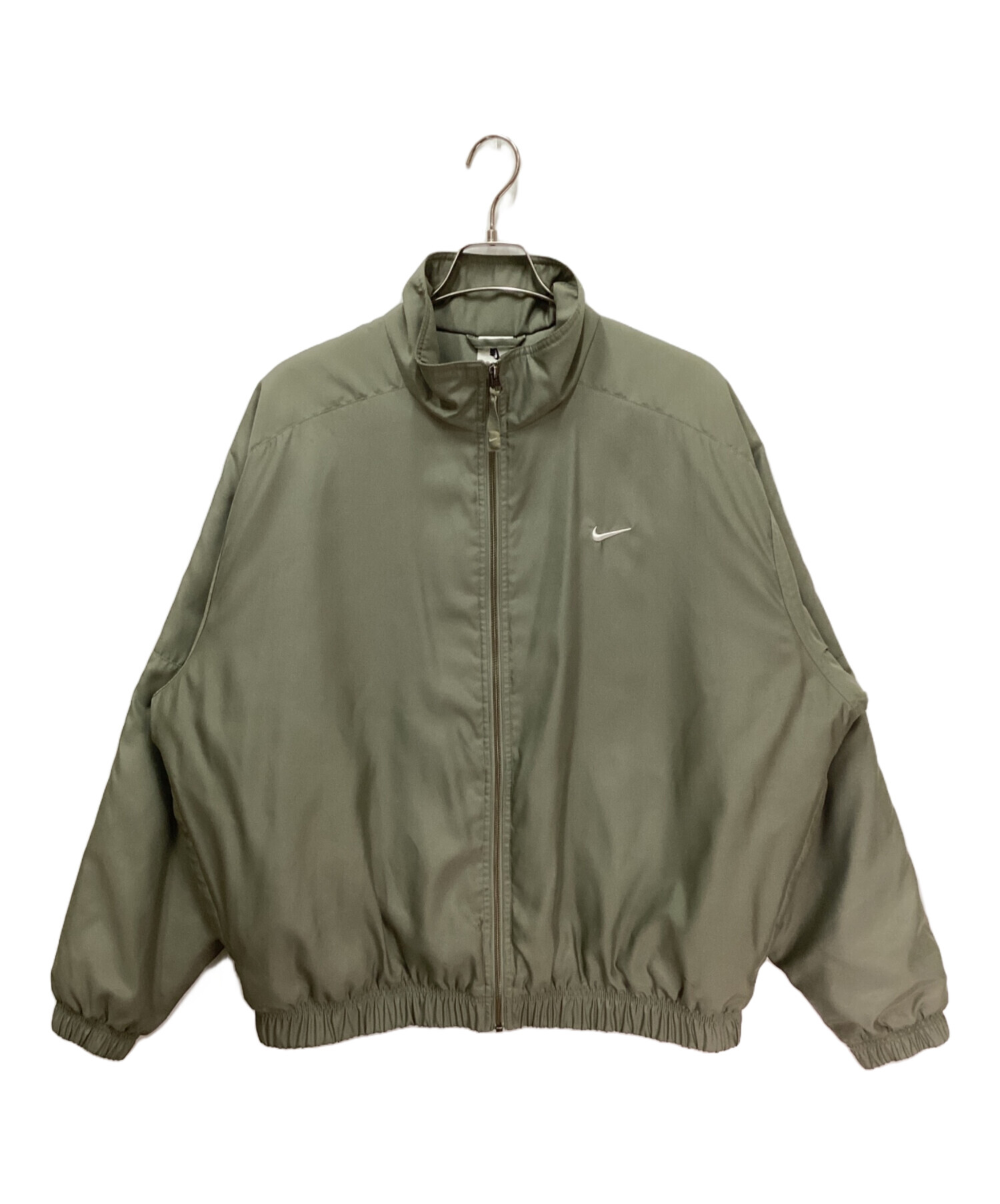 GYAKUSOU NIKE ランニングジャケット カーキ 中古・古着通販】NIKE (ナイキ) Solo Swoosh Satin Bomber Jacket/ソロ