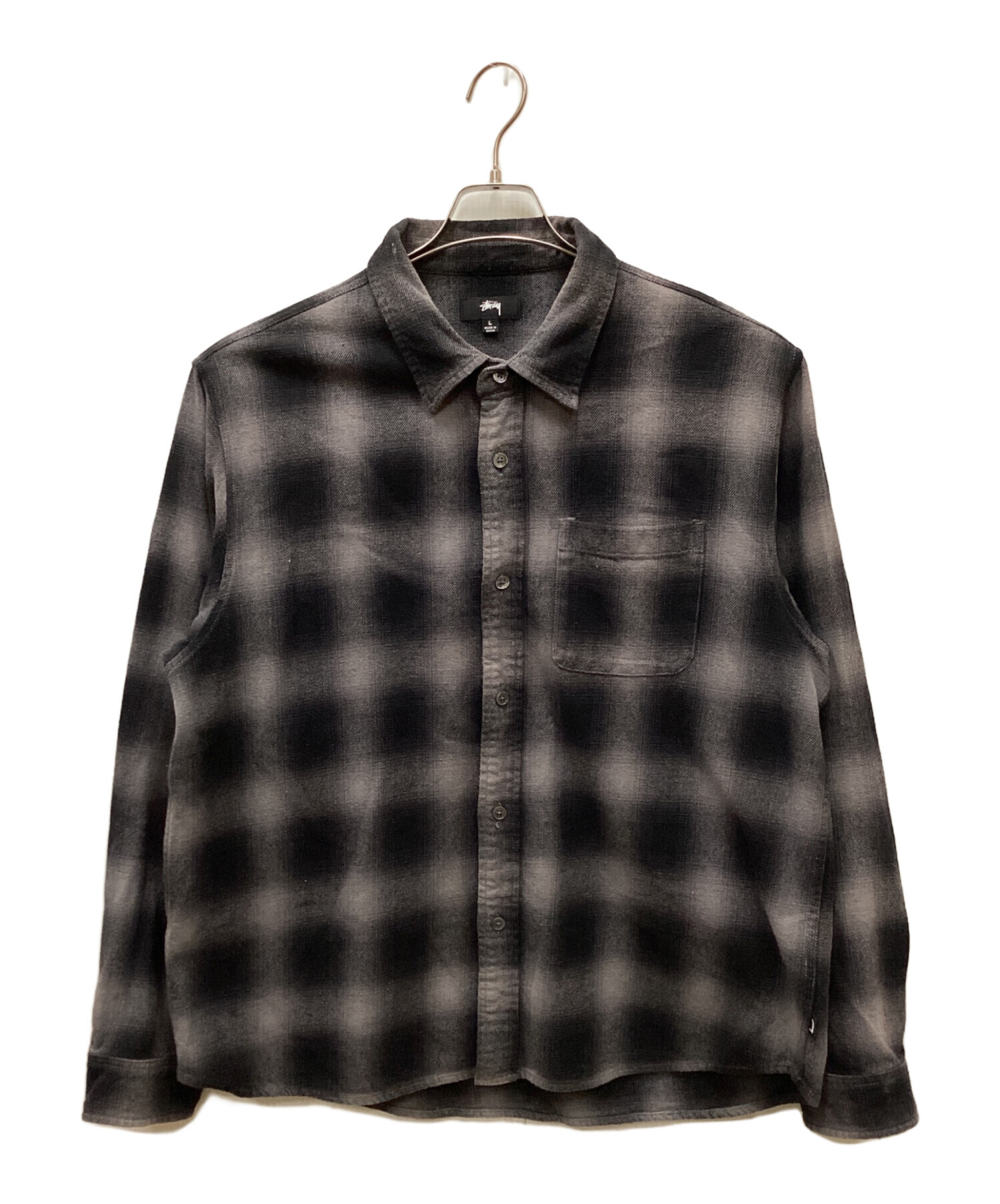 中古・古着通販】stussy (ステューシー) Pete Plaid shirt ブラック