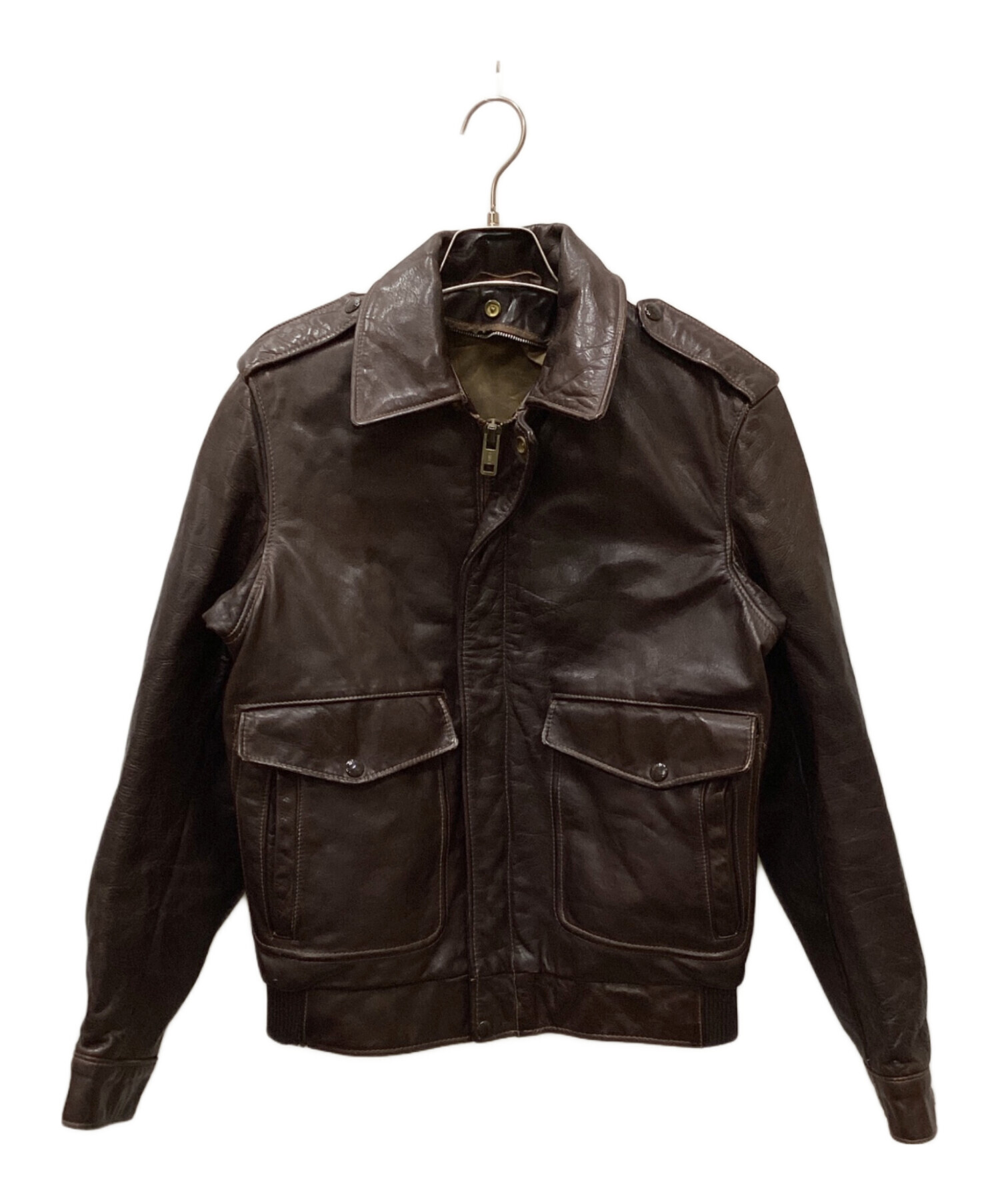 Schott　size40　a-2　フライトジャケット　ブラウン　美品 中古・古着通販】Schott (ショット) A-2 フライトジャケット ブラウン