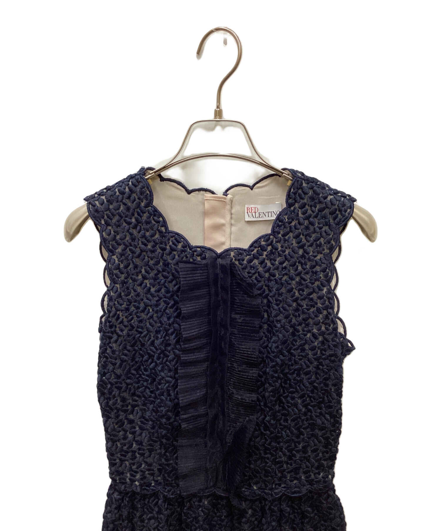 RED VALENTINO レッドヴァレンティノ クレープアンヴェールワンピース 中古・古着通販】RED VALENTINO (レッドヴァレンティノ) レース