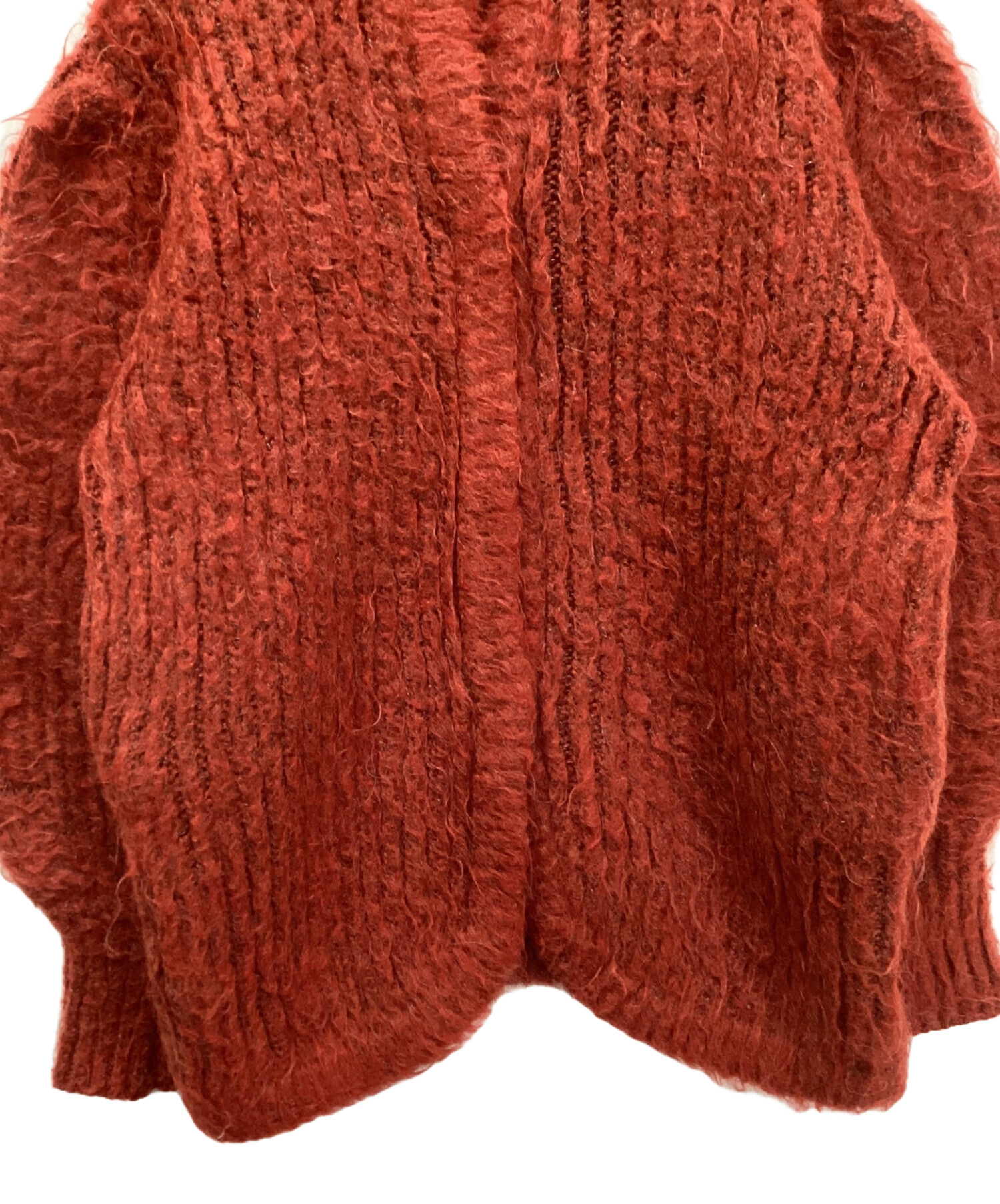 中古・古着通販】CLANE (クラネ) COLOR MOHAIR SHAGGY CARDIGAN レッド
