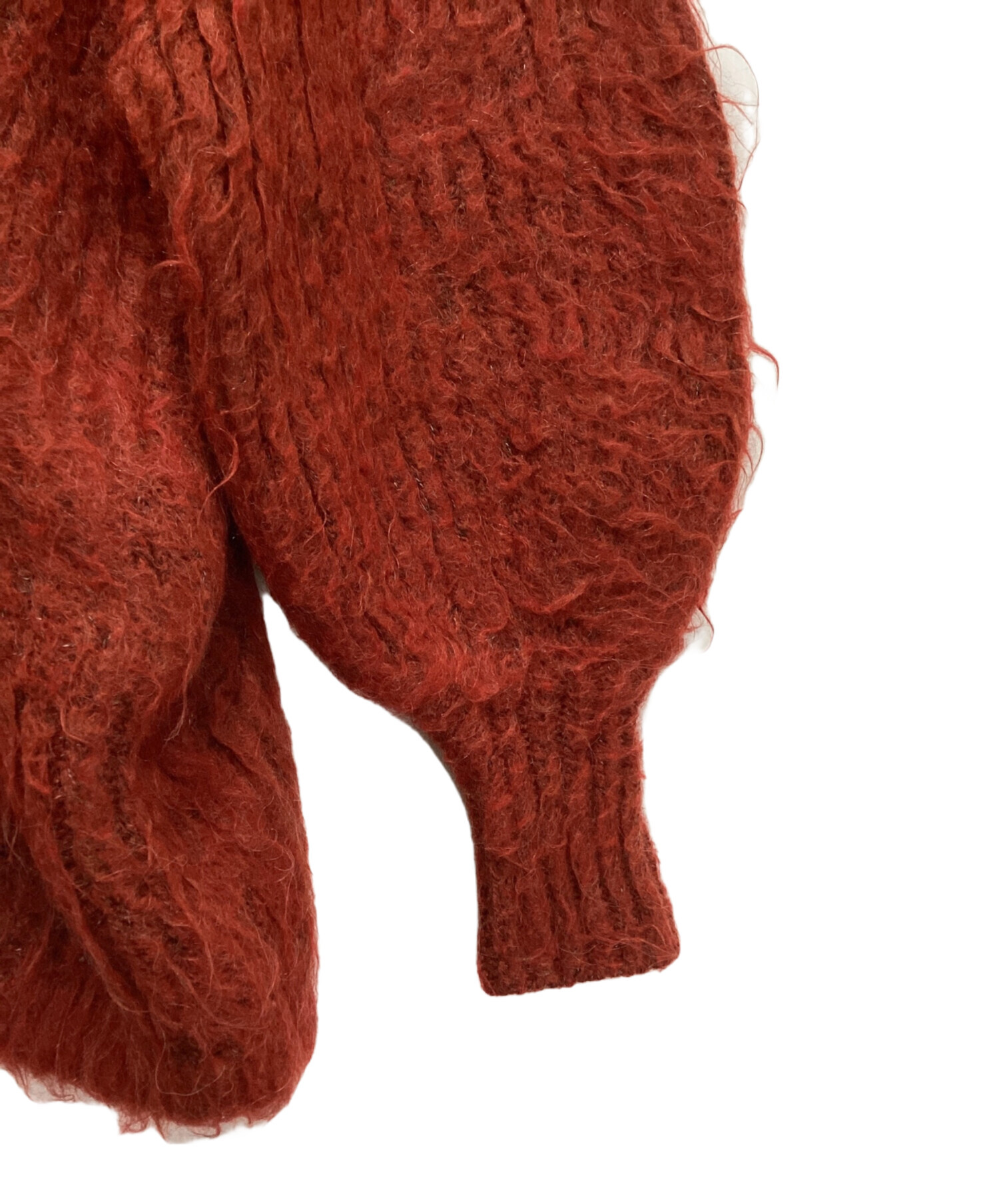 中古・古着通販】CLANE (クラネ) COLOR MOHAIR SHAGGY CARDIGAN レッド