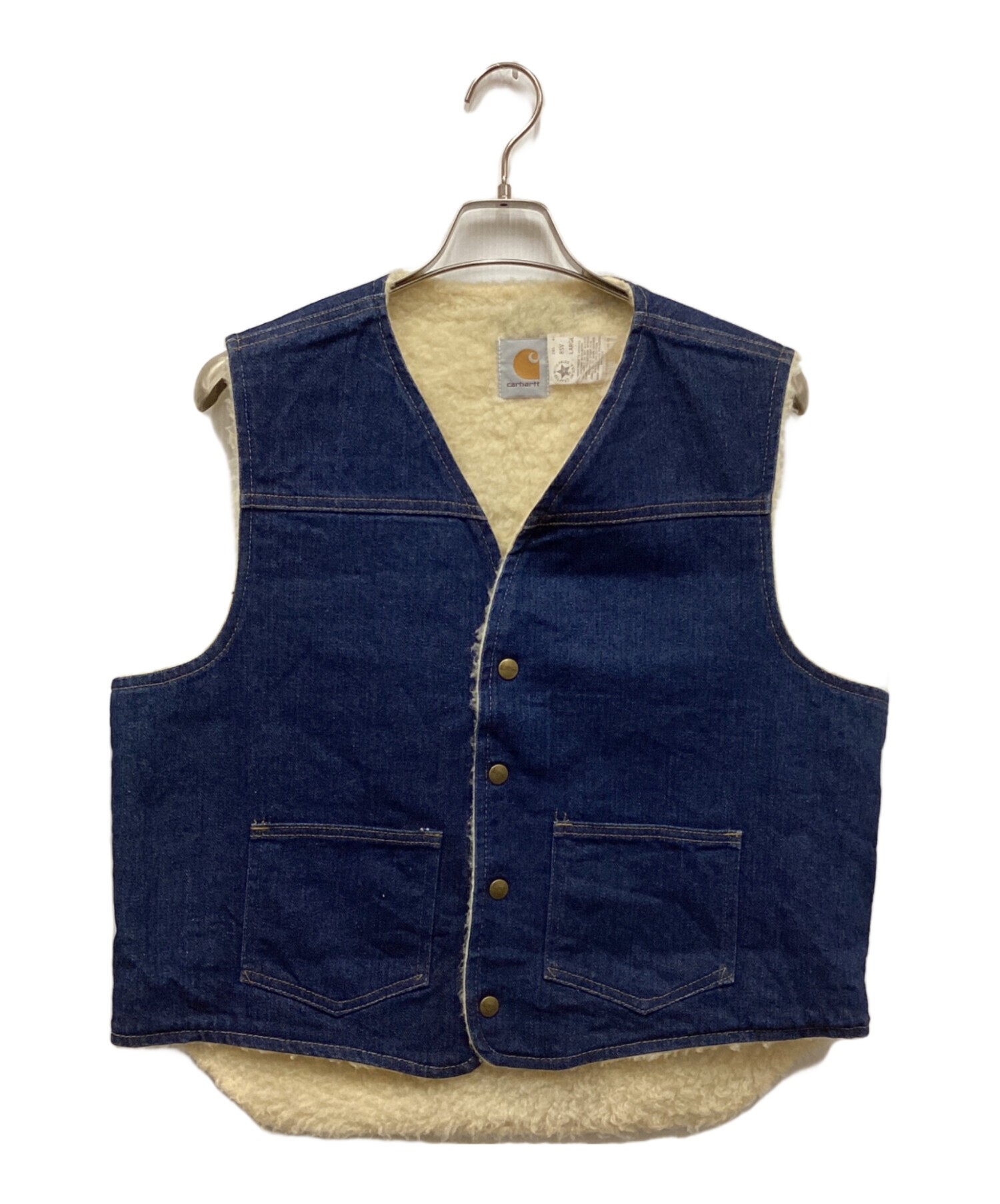 中古・古着通販】CarHartt (カーハート) デニムボアベスト インディゴ