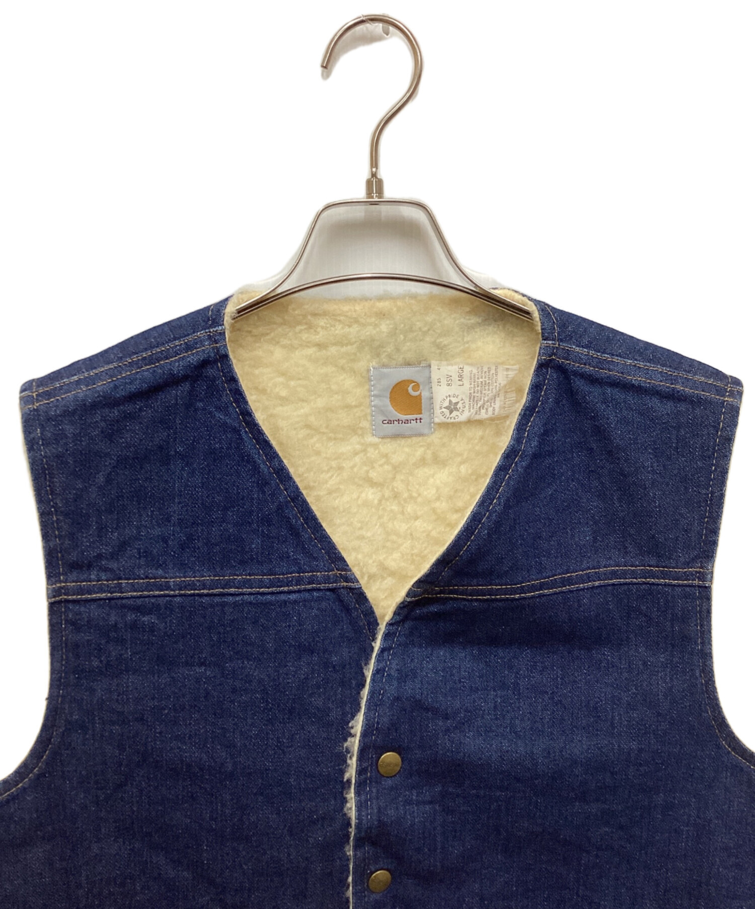 中古・古着通販】CarHartt (カーハート) デニムボアベスト インディゴ