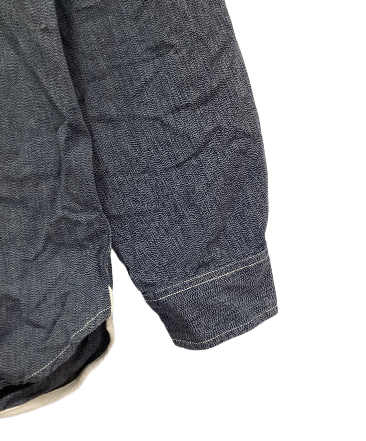 中古・古着通販】stussy (ステューシー) ヘンリーネックシャンブレー