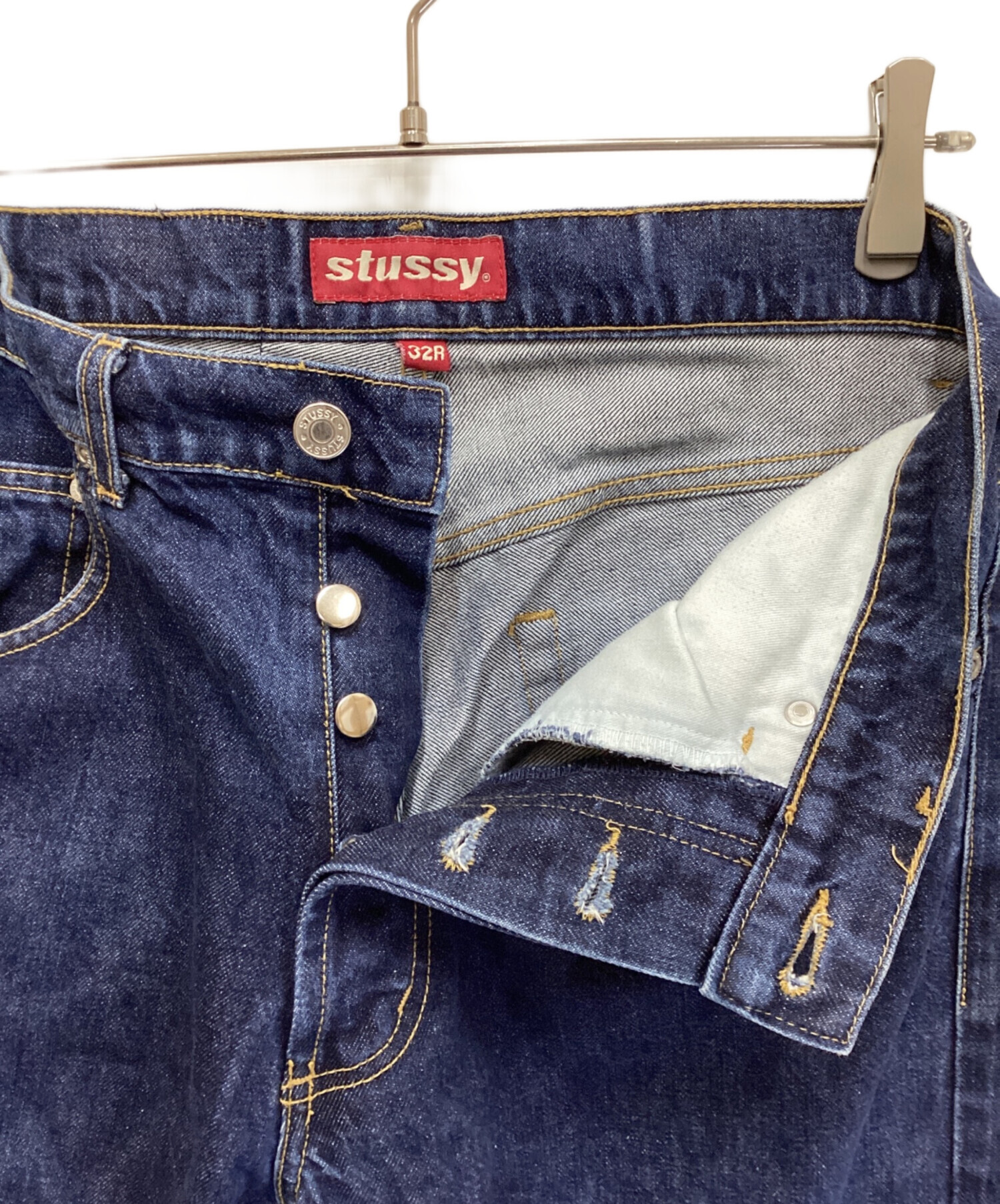 希少】90s OLD STUSSY デニムパンツ USA製 32 ボタンフライ 【公式通販】
