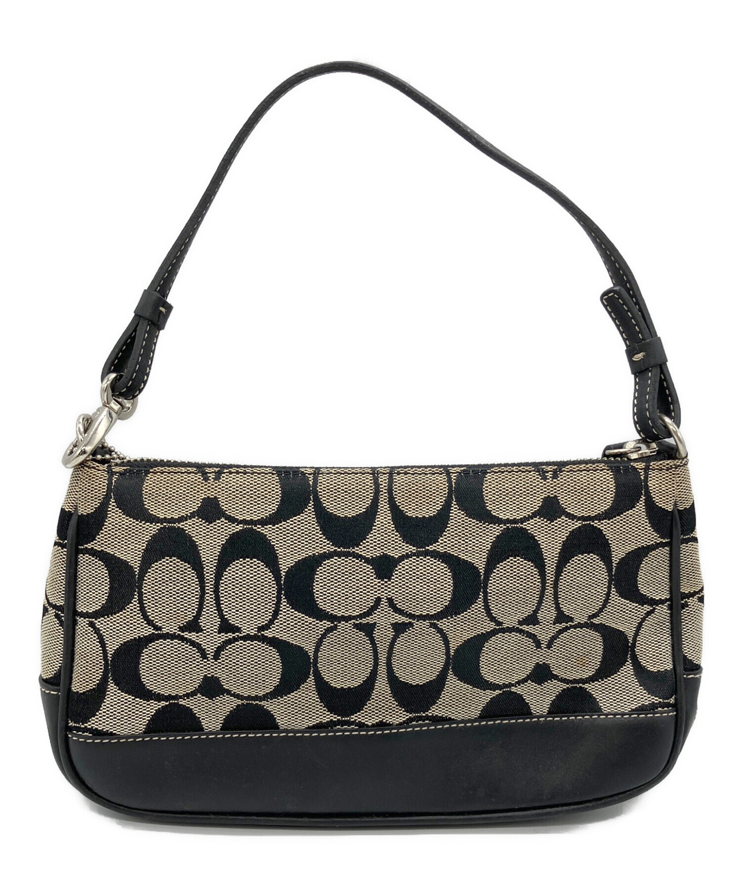 中古・古着通販】COACH (コーチ) シグネチャーハンドバッグ ベージュ 