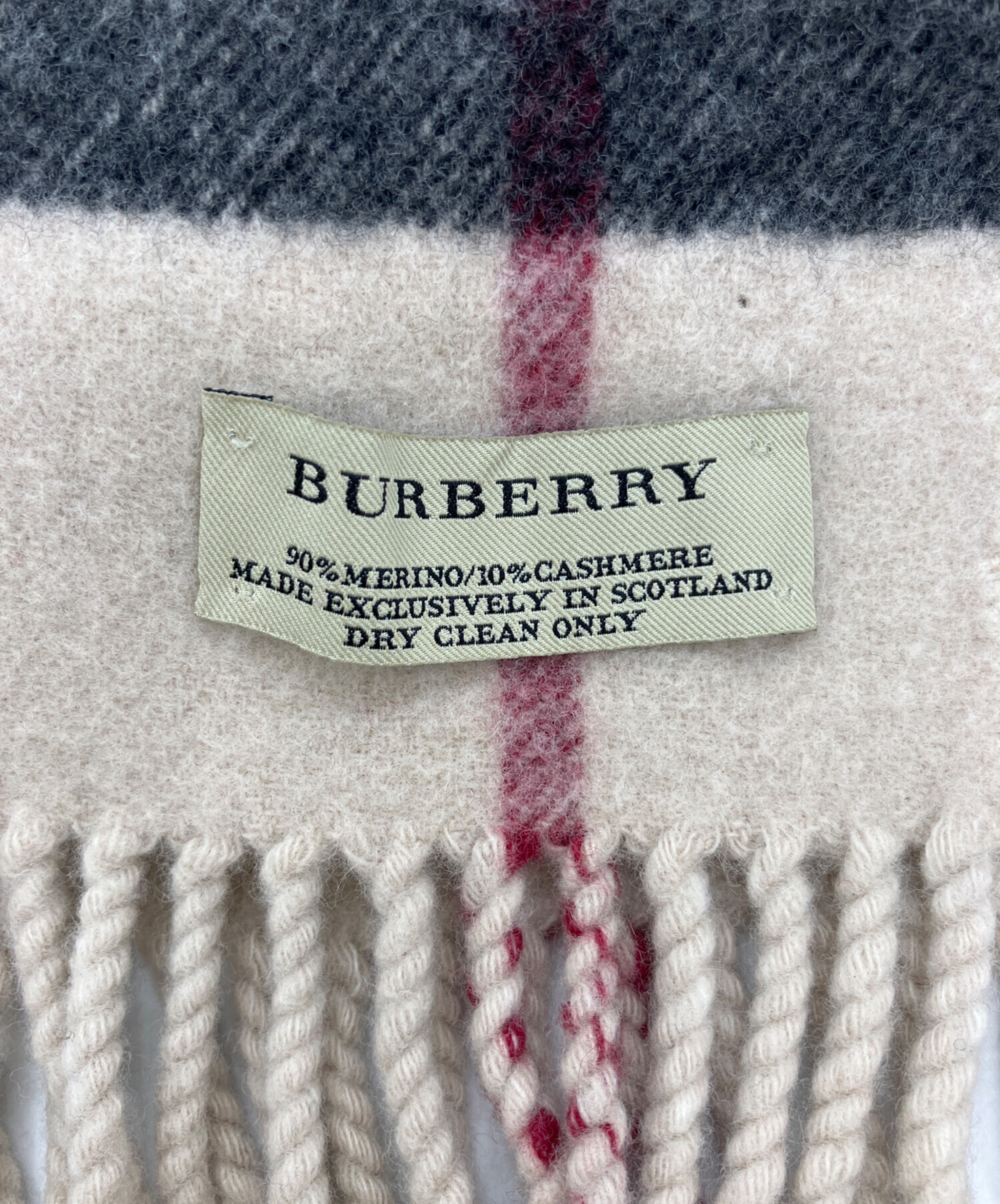 中古・古着通販】BURBERRY (バーバリー) ノヴァチェックフリンジ