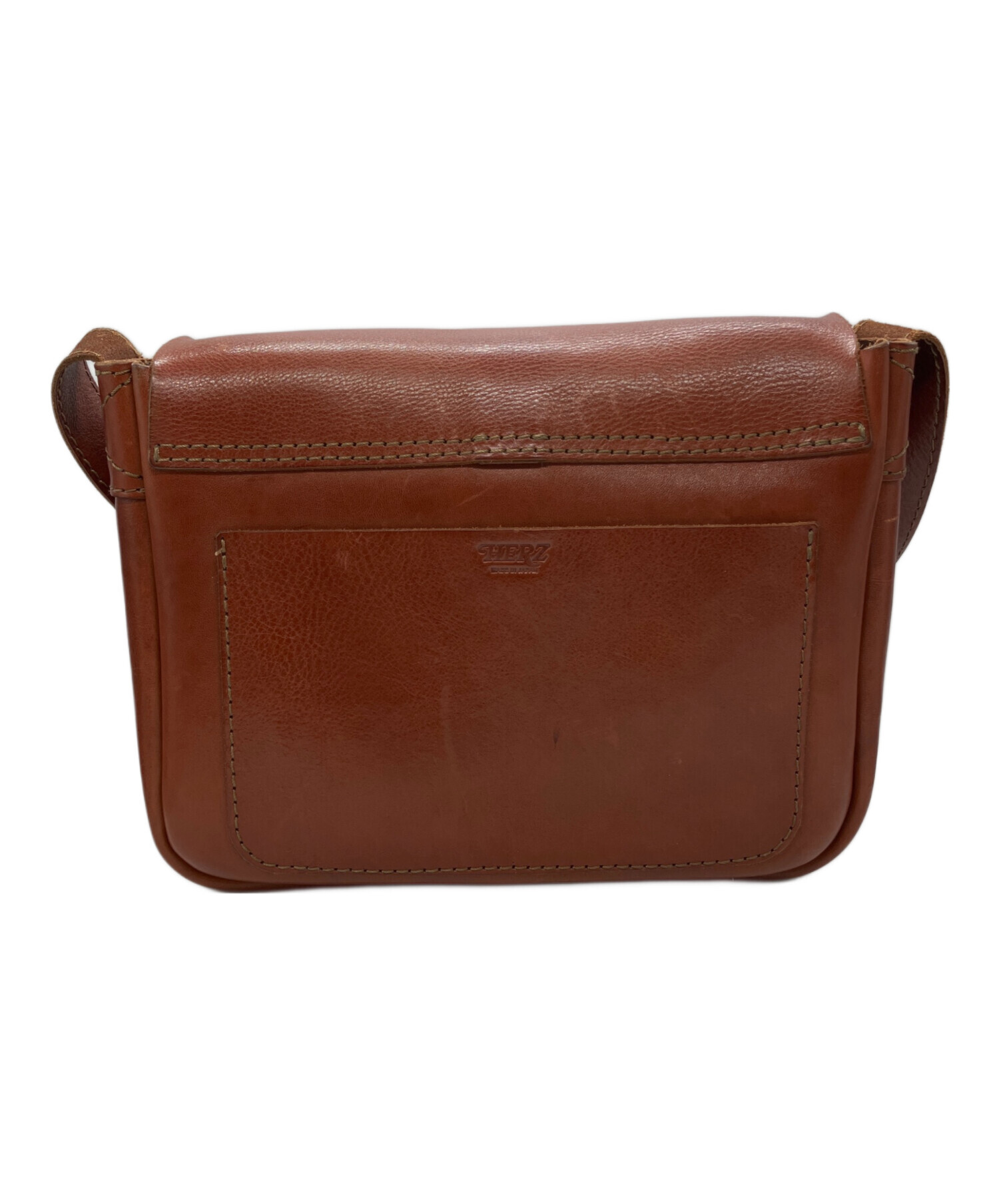 中古・古着通販】Herz (ヘルツ) レザーフラップショルダーバッグ