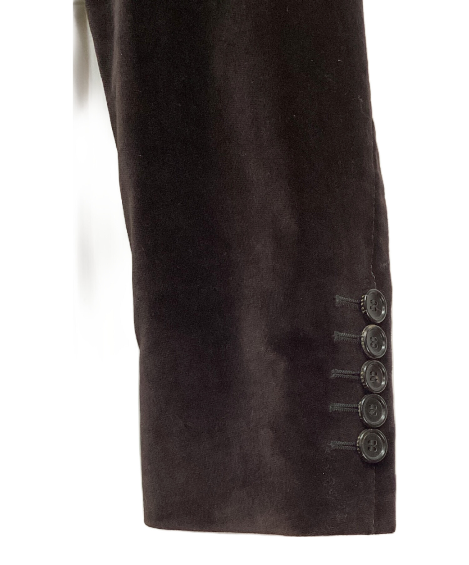 中古・古着通販】GUCCI (グッチ) ベロアテーラードジャケット ブラウン