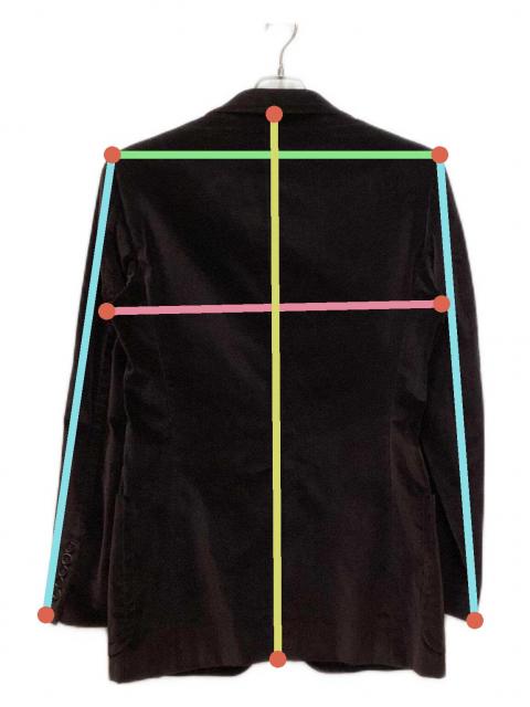 中古・古着通販】GUCCI (グッチ) ベロアテーラードジャケット ブラウン