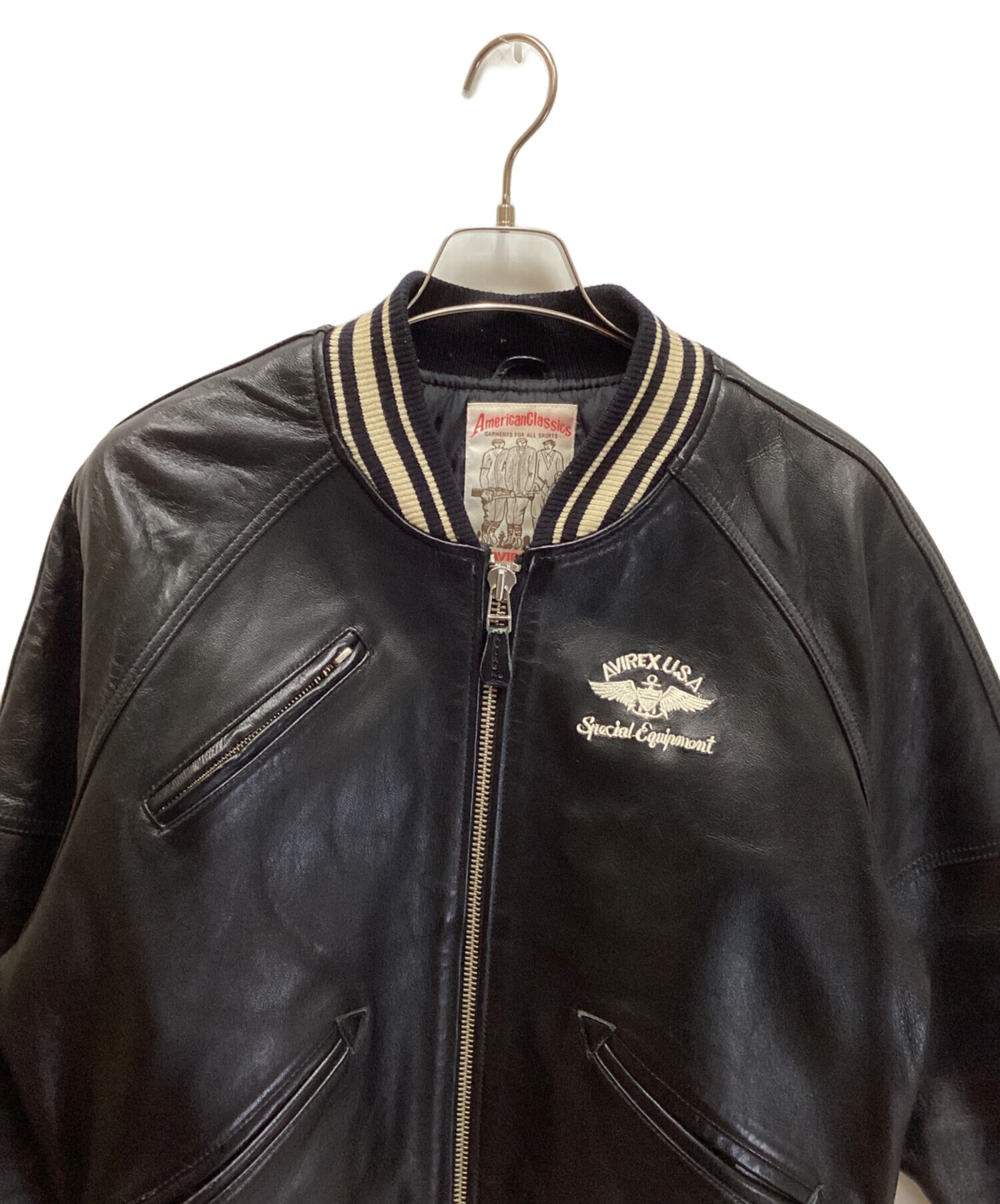 中古・古着通販】AVIREX (アヴィレックス) レザーバーシティー