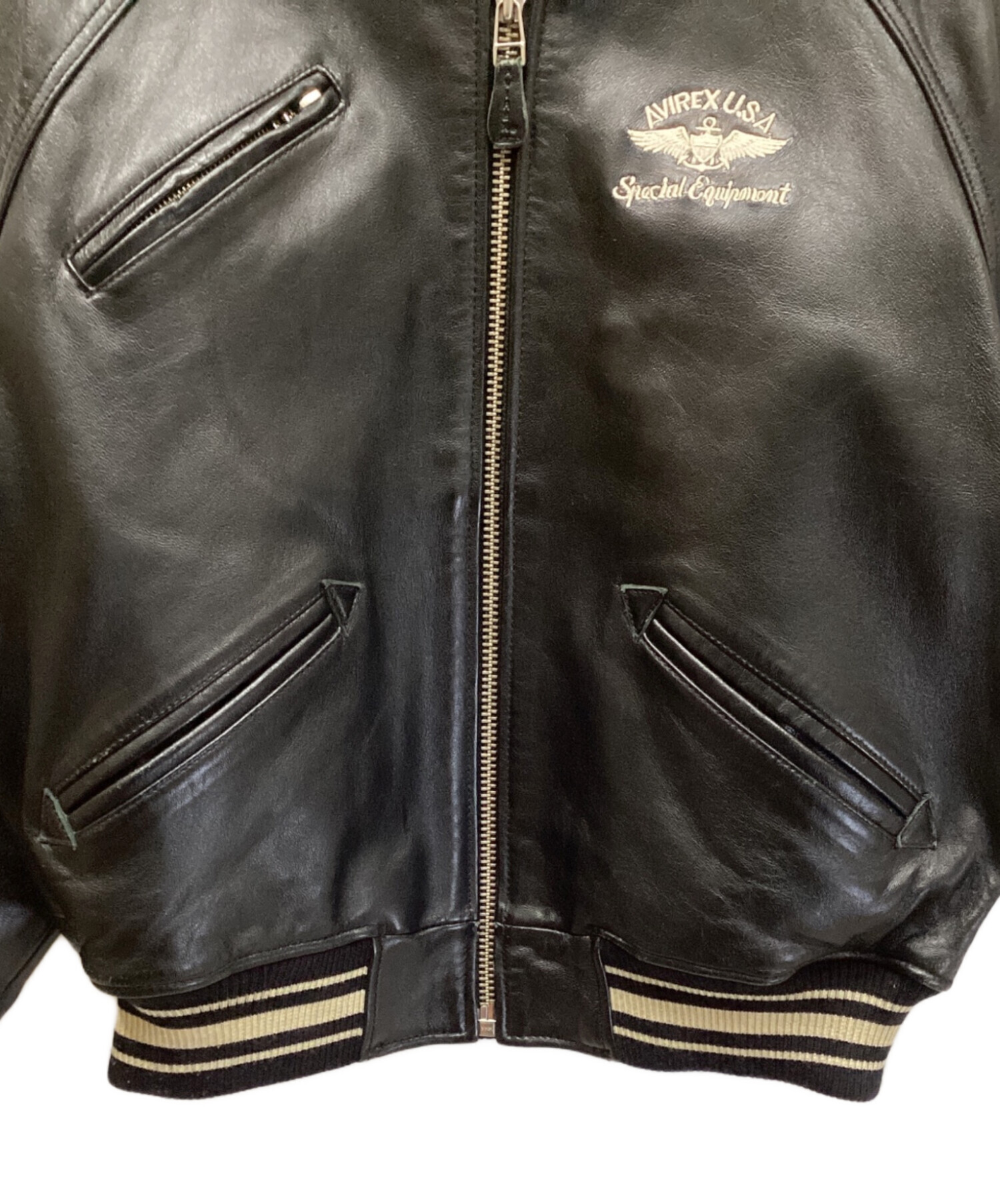 中古・古着通販】AVIREX (アヴィレックス) レザーバーシティー