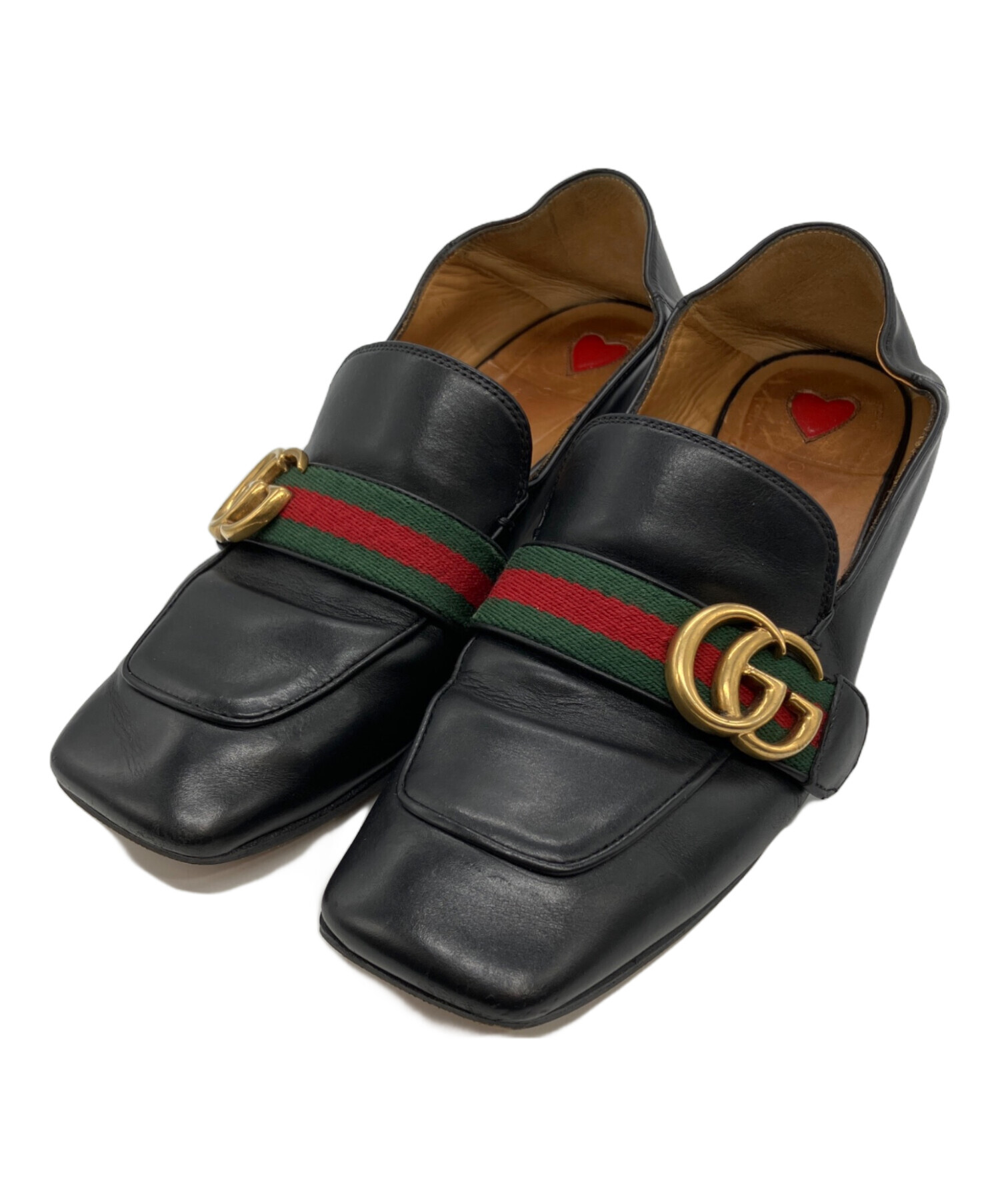 中古・古着通販】GUCCI (グッチ) GGマーモントシューズ ブラック
