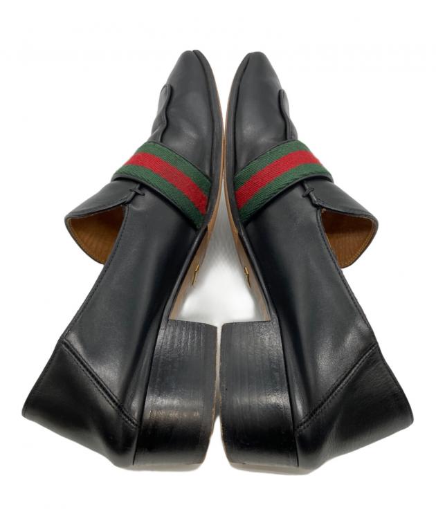 中古・古着通販】GUCCI (グッチ) GGマーモントシューズ ブラック