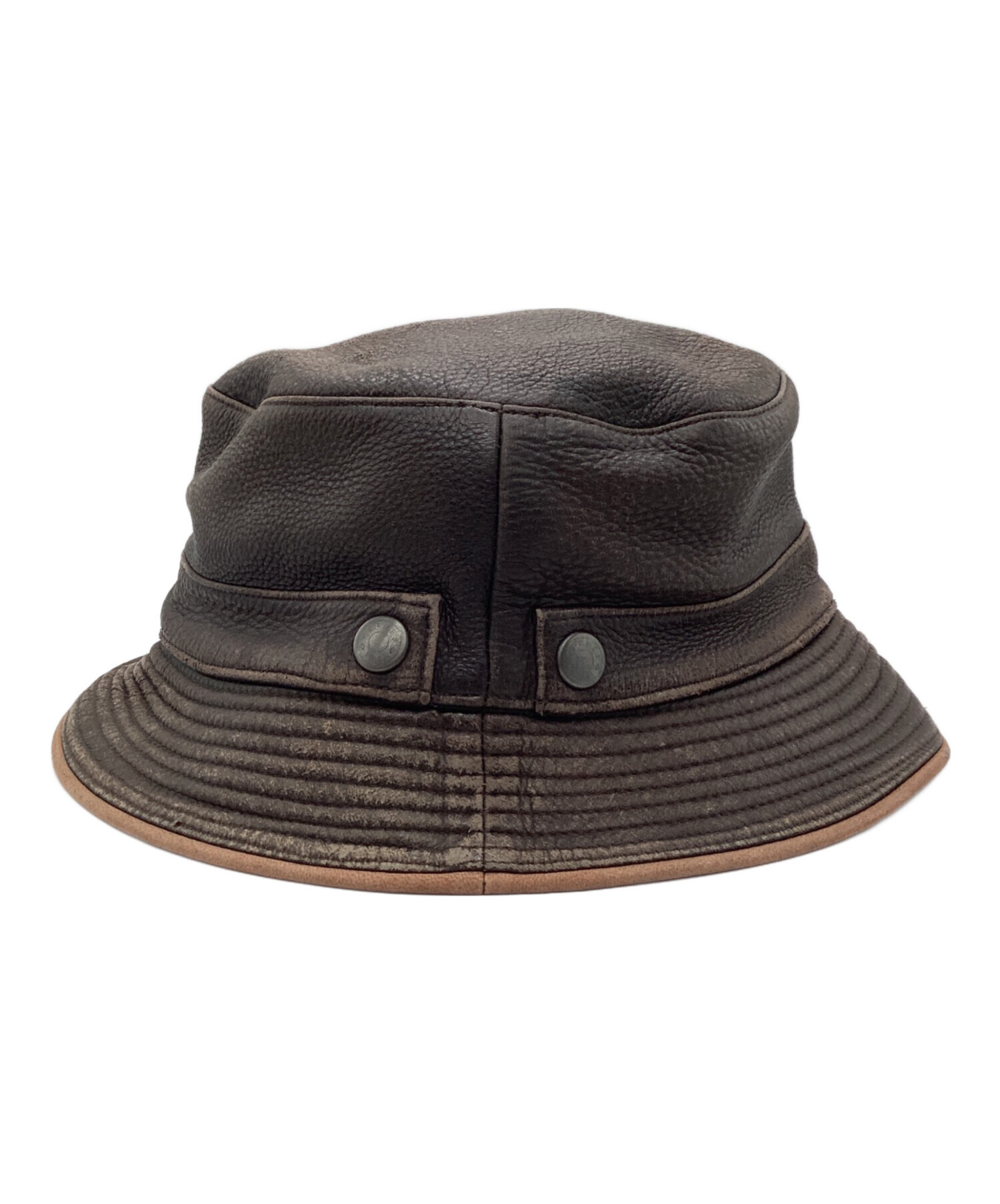 中古・古着通販】HERMES (エルメス) ラムレザーハット ブラウン