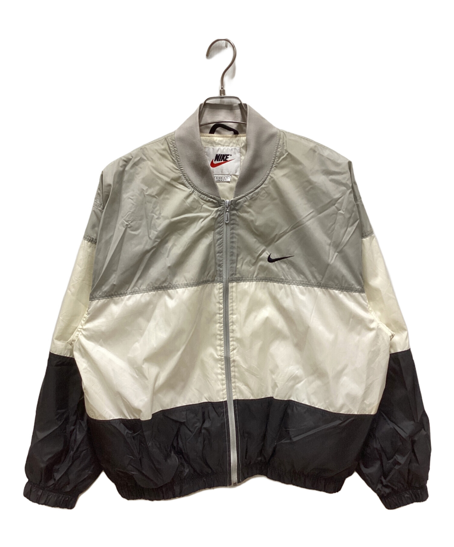 中古・古着通販】NIKE (ナイキ) 90Sナイロンジャケット ライトグレー