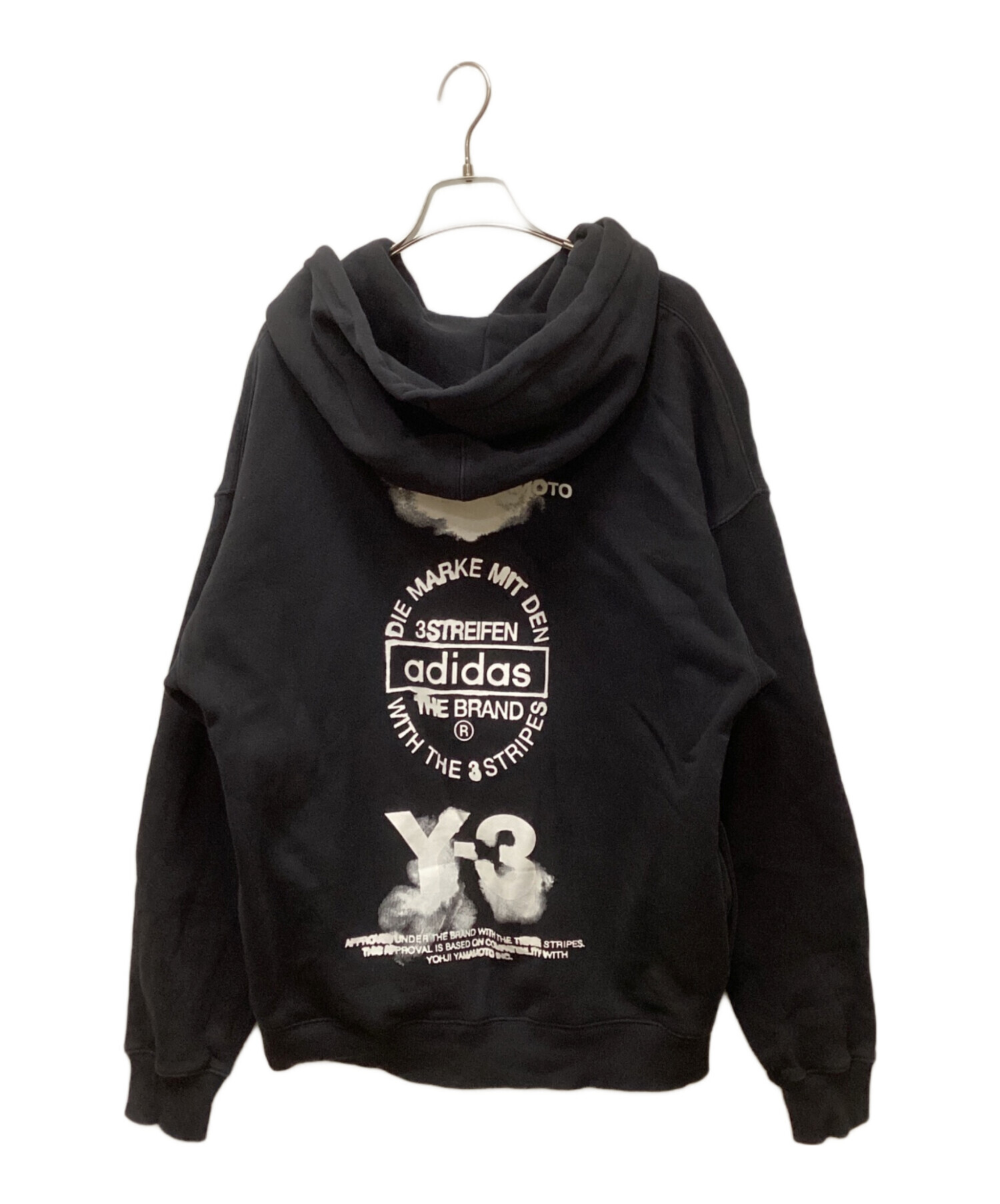中古・古着通販】Y-3 (ワイスリー) グラフィックPOパーカー ブラック 