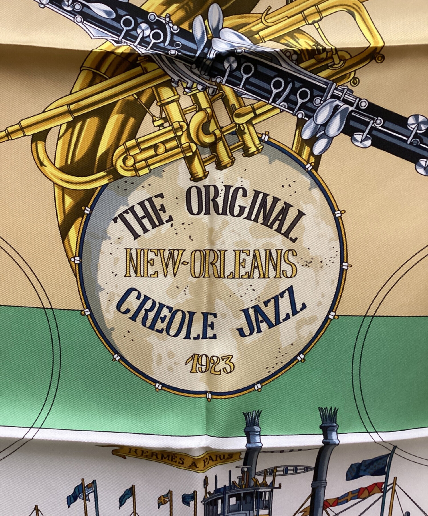 中古・古着通販】HERMES (エルメス) シルクスカーフ ベージュ